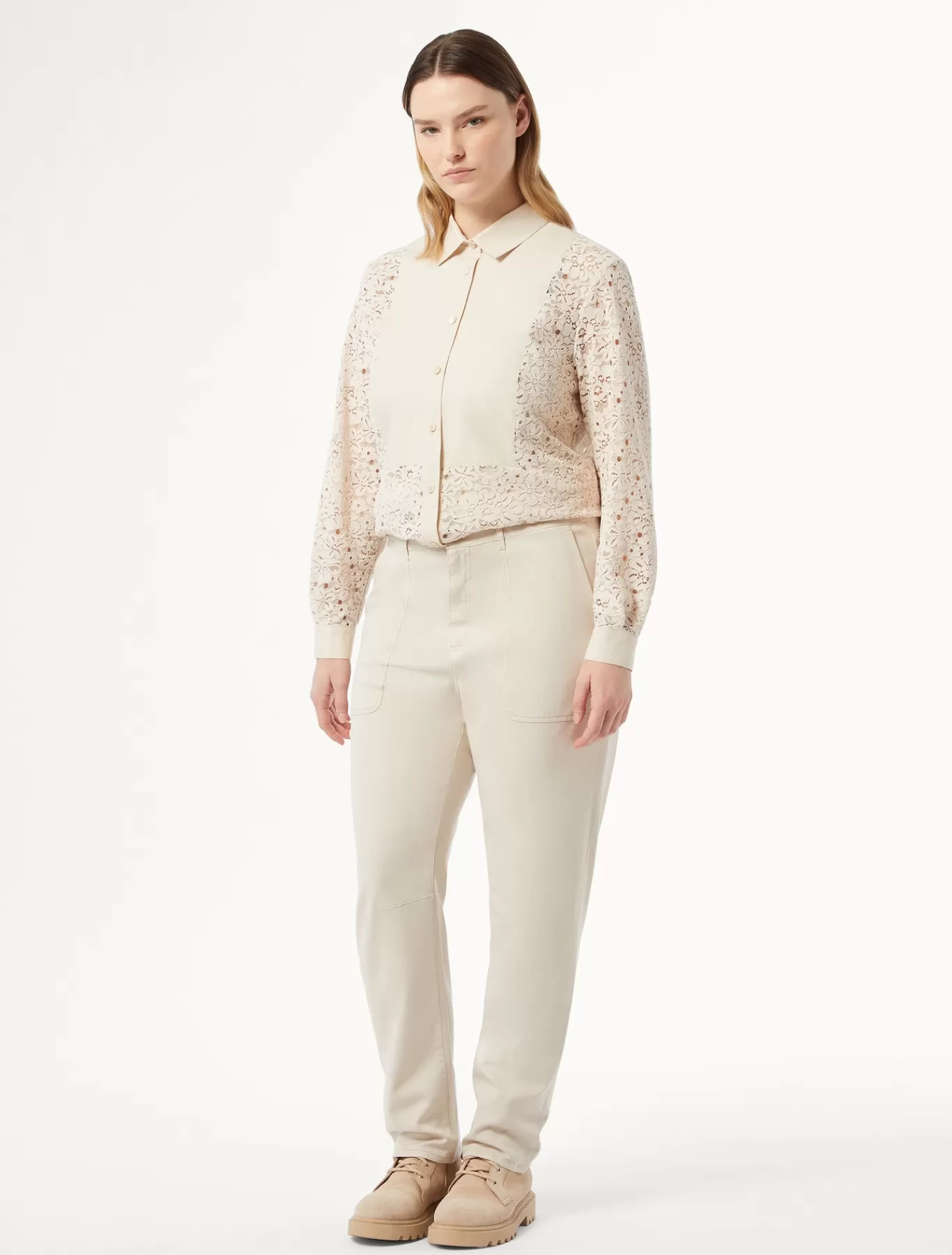 Marina Rinaldi Pantalons & Jeans | Pantalons & Jeans>Pantalon en gabardine BEIGE