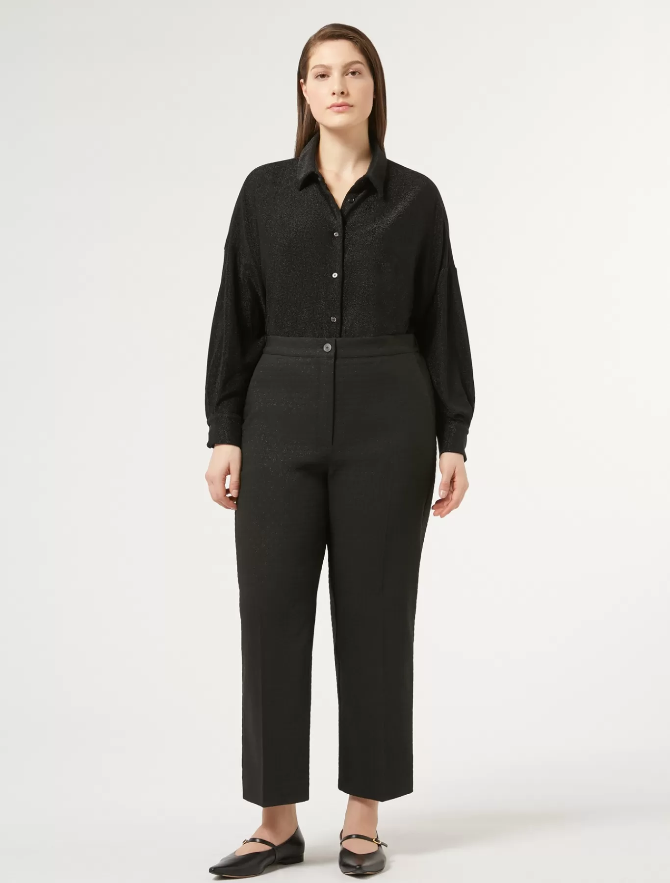 Marina Rinaldi Pantalons & Jeans | Pantalons & Jeans>Pantalon en jacquard lurex NOIR