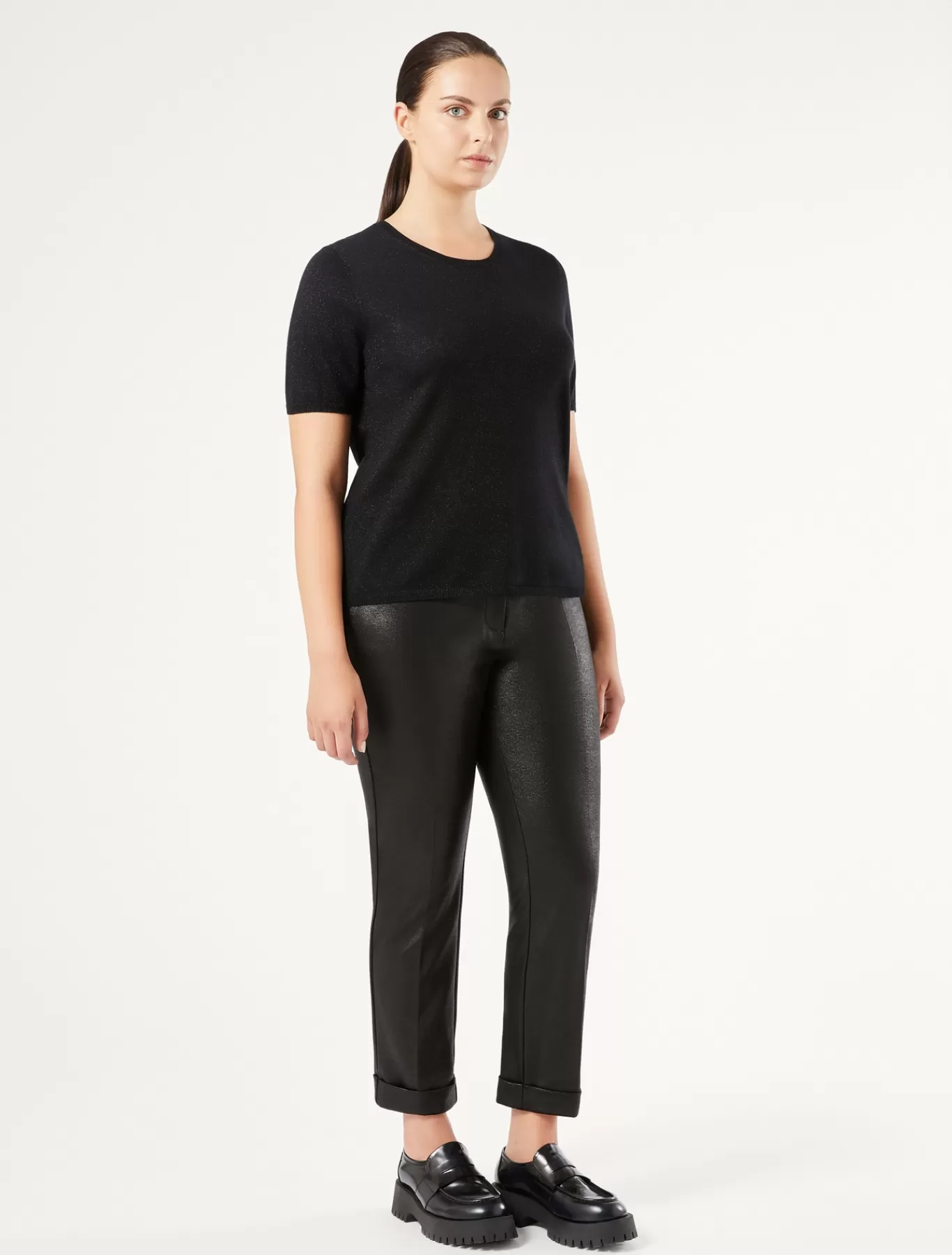 Marina Rinaldi Pantalons & Jeans | Pantalons & Jeans>Pantalon en jersey lamé NOIR