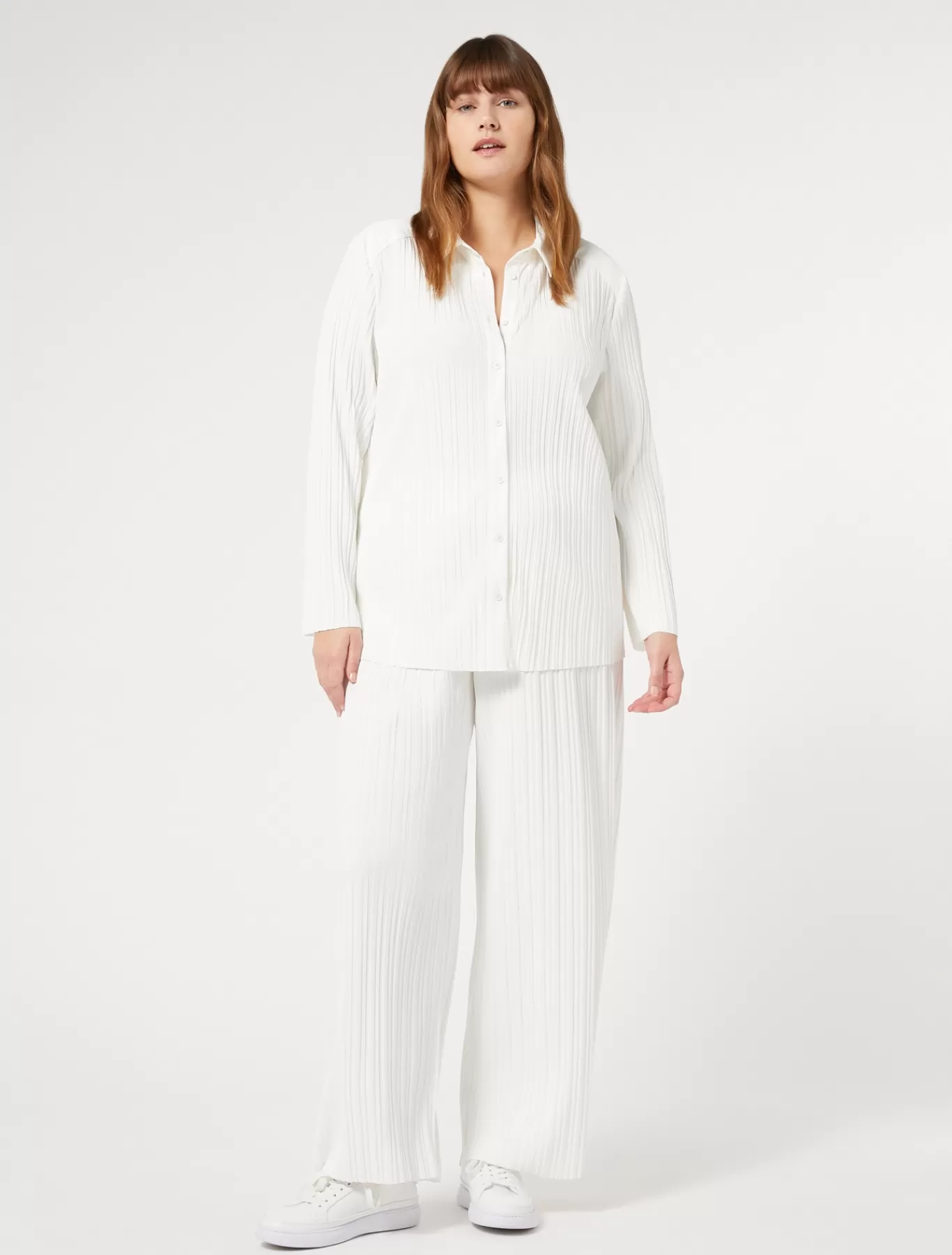 Marina Rinaldi Pantalons & Jeans | Pantalons & Jeans>Pantalon en jersey plissé BLANC