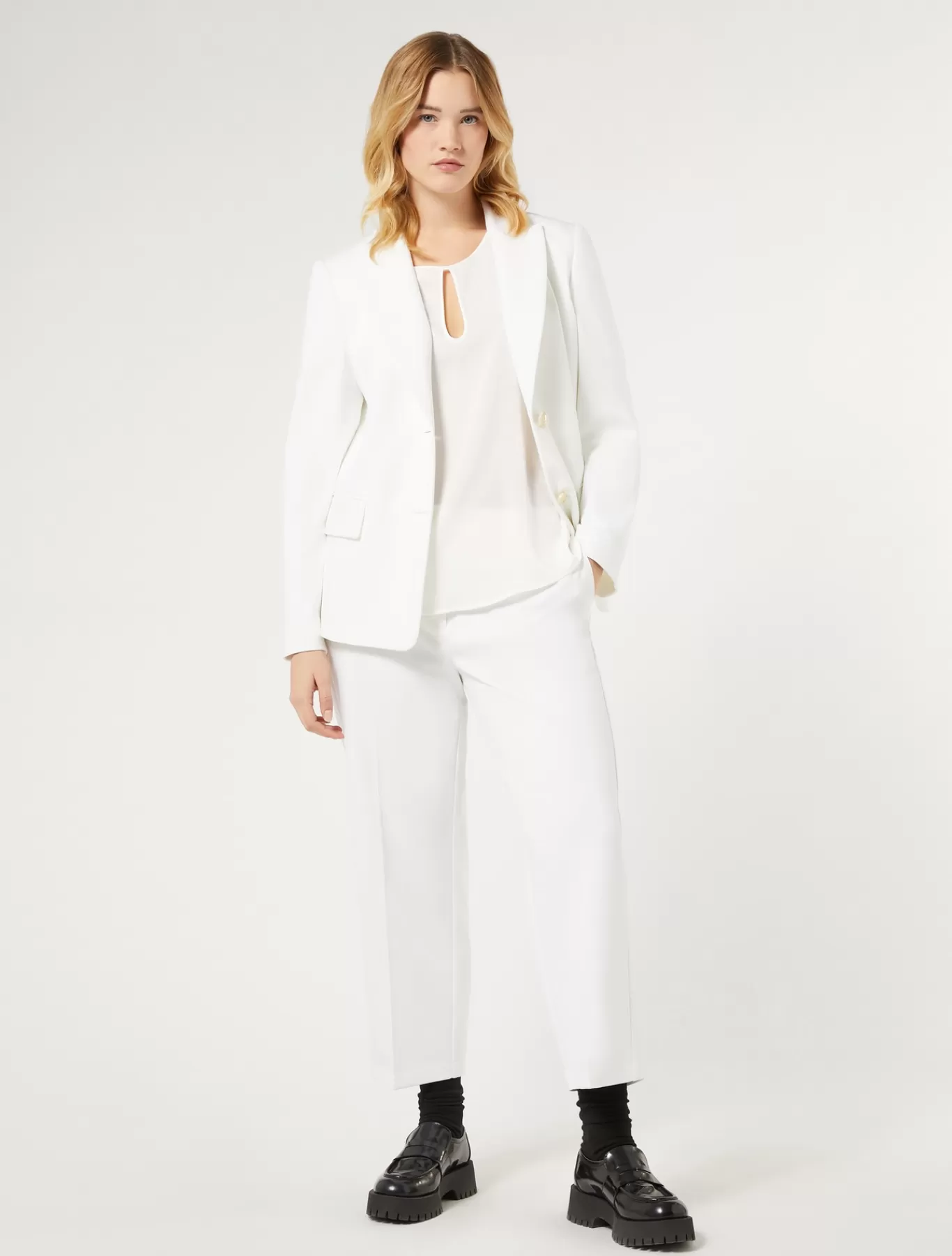 Marina Rinaldi Pantalons & Jeans | Pantalons & Jeans>Pantalon en jersey point Milano BLANC