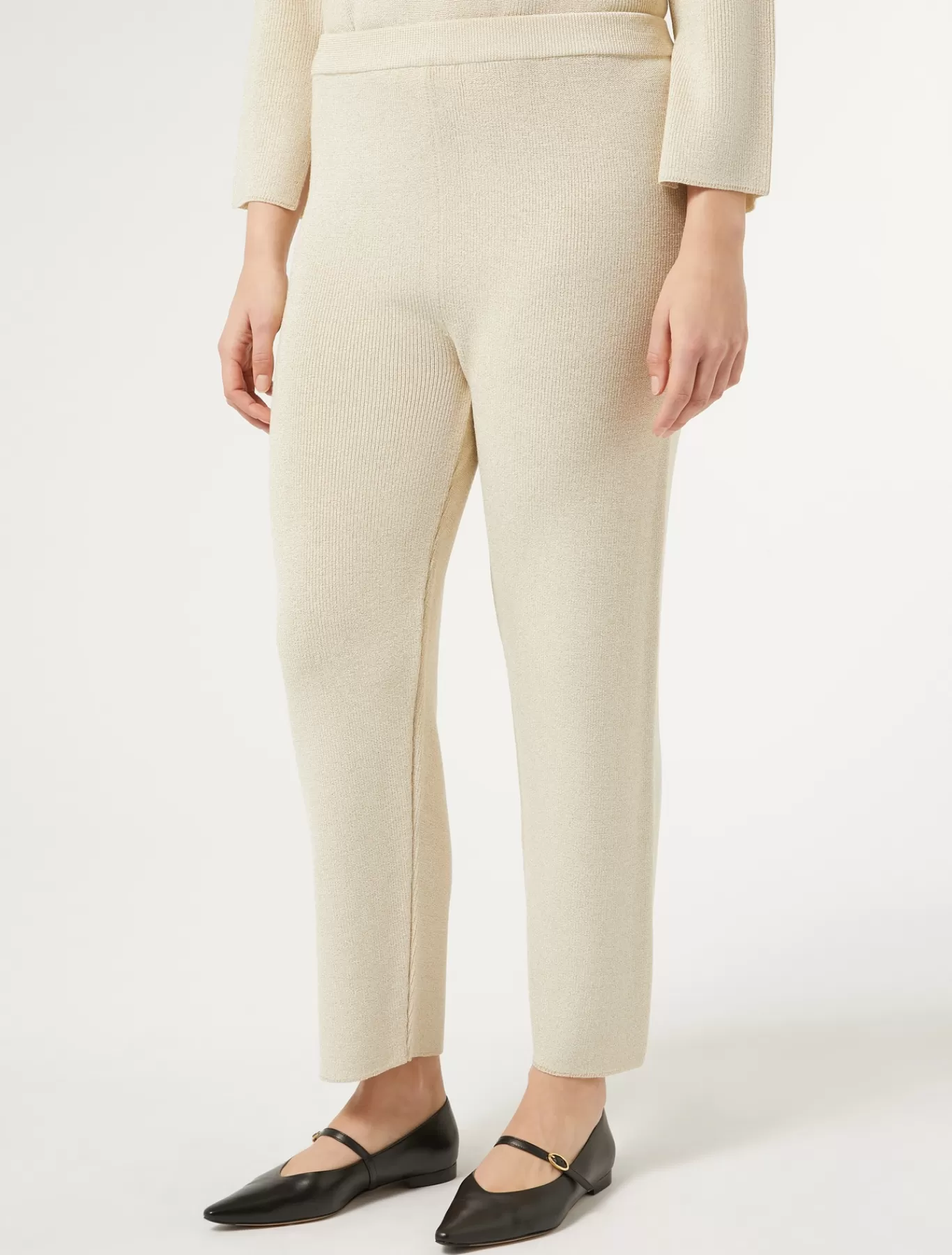 Marina Rinaldi Pantalons & Jeans | Pantalons & Jeans>Pantalon en laine et lurex IVOIRE