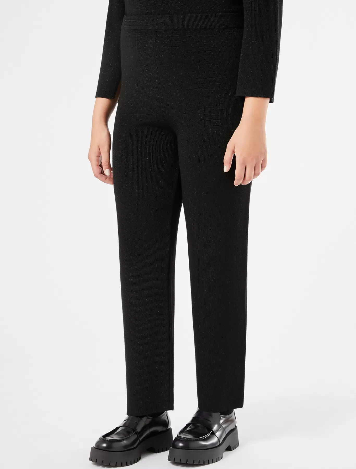 Marina Rinaldi Pantalons & Jeans | Pantalons & Jeans>Pantalon en laine et lurex NOIR