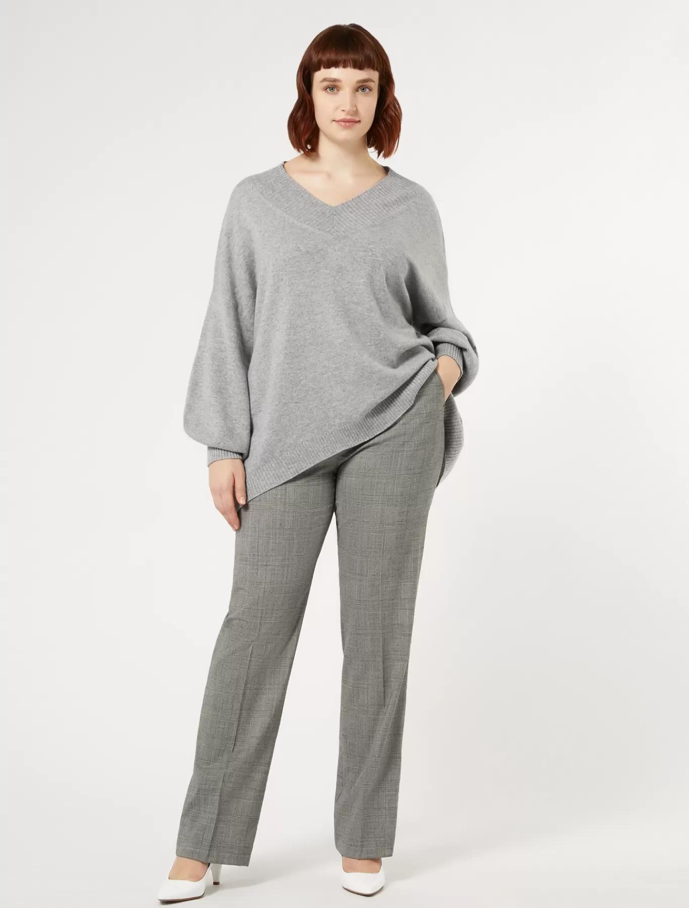 Marina Rinaldi Pantalons & Jeans | Pantalons & Jeans>Pantalon en laine foulée NOIRBLANC