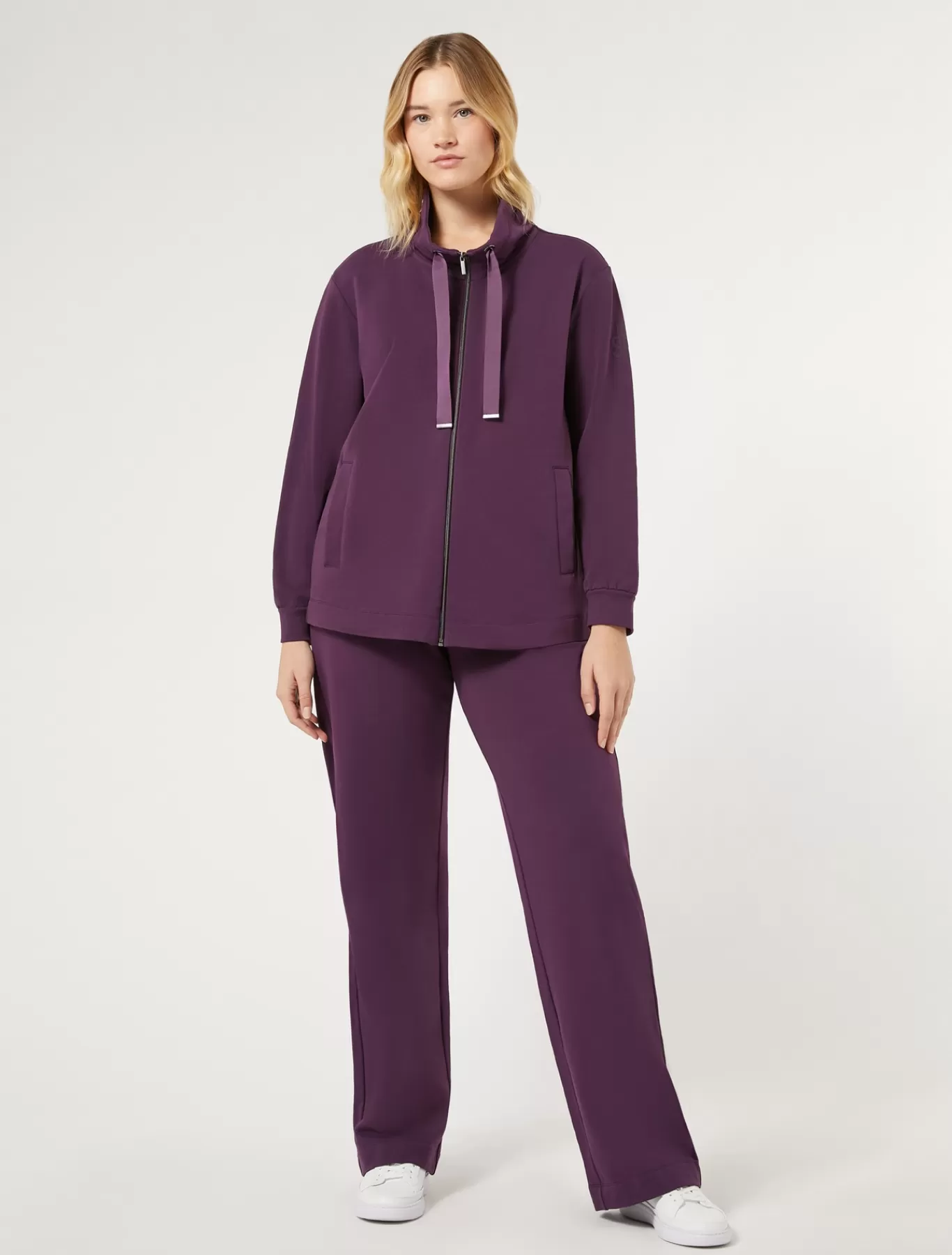 Marina Rinaldi Pantalons & Jeans | Pantalons & Jeans>Pantalon en molleton de coton stretch VIOLET