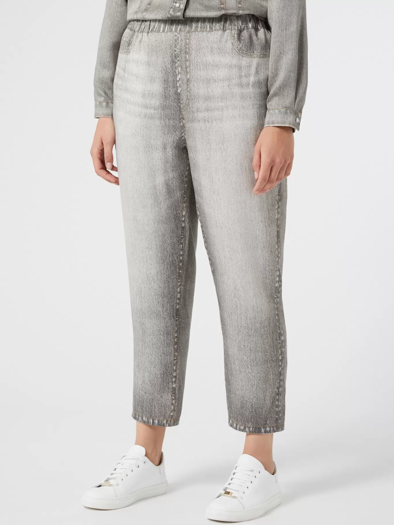 Marina Rinaldi Pantalons & Jeans | Pantalons & Jeans>Pantalon en satin GRISMOYEN