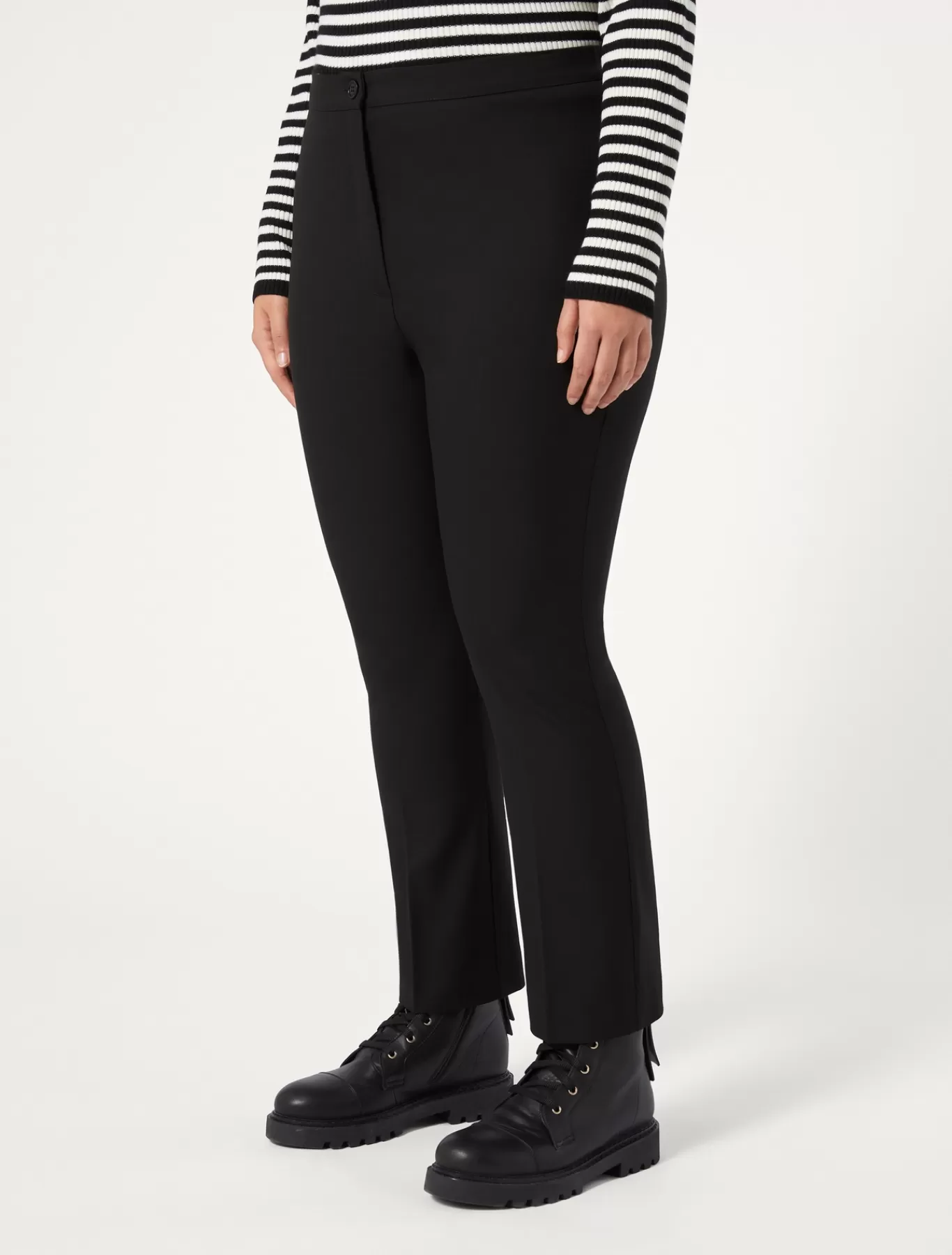 Marina Rinaldi Pantalons & Jeans | Pantalons & Jeans>Pantalon en sergé de viscose mélangée NOIR