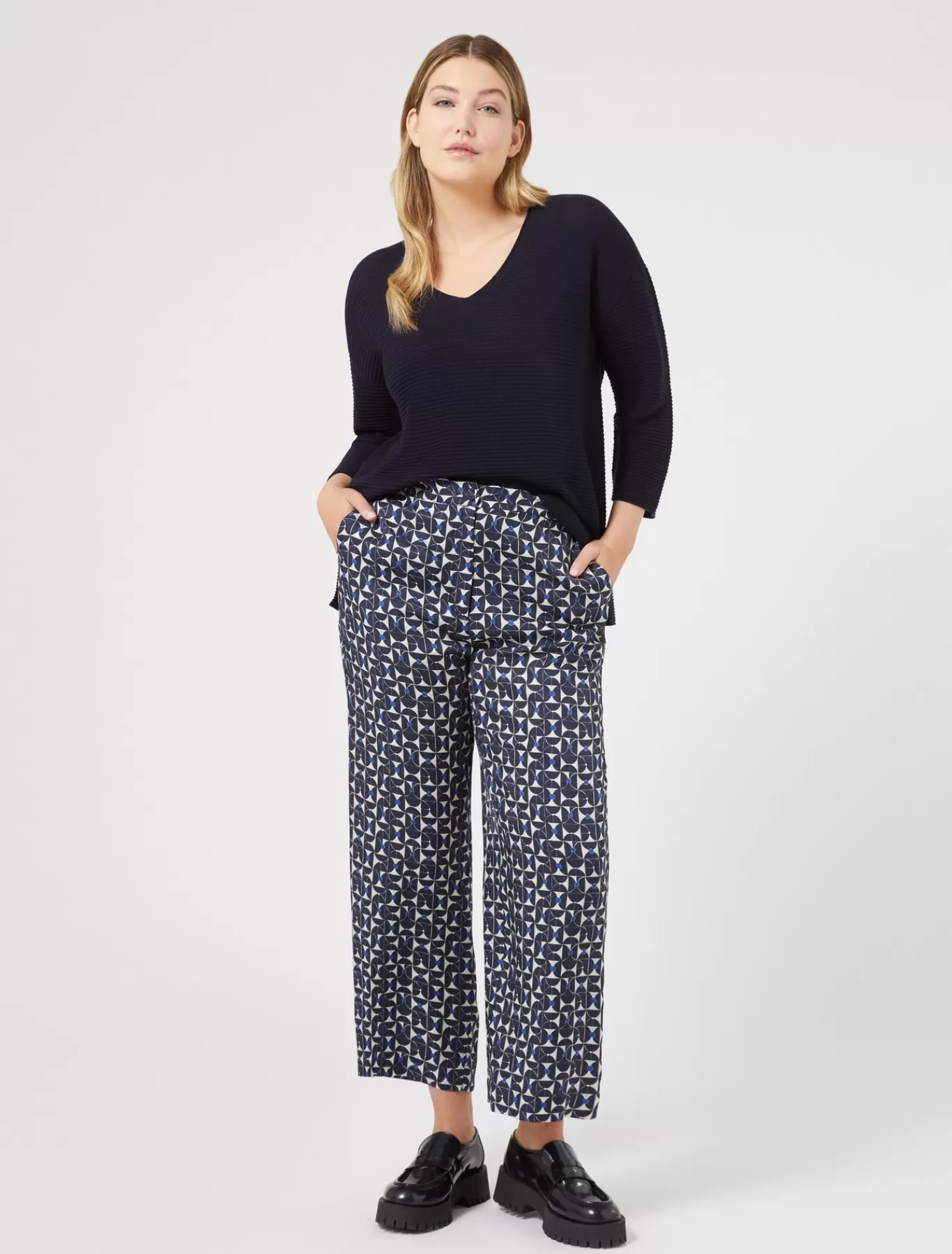 Marina Rinaldi Pantalons & Jeans | Pantalons & Jeans>Pantalon en sergé imprimé BLEUMARINE