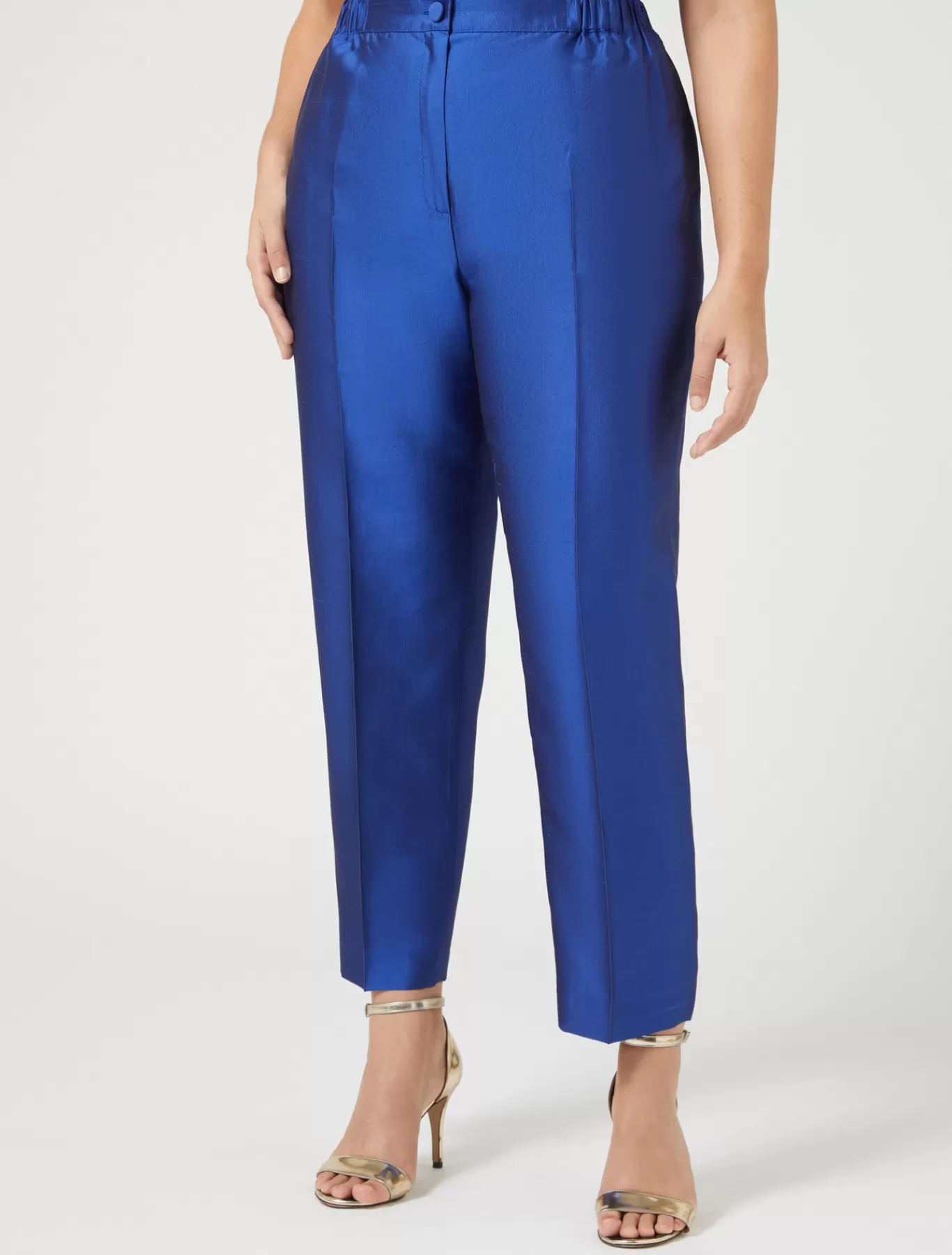 Marina Rinaldi Pantalons Et Jupes | Pantalons & Jeans>Pantalon en shantung de pure soie VIOLET