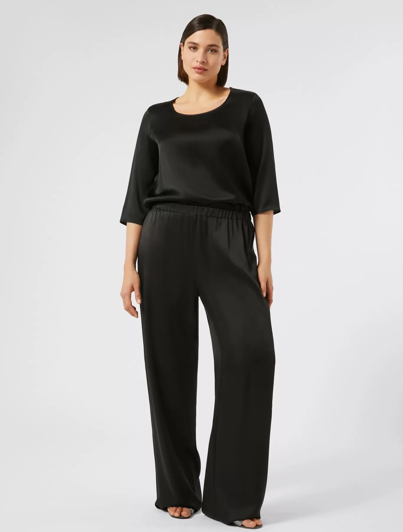 Marina Rinaldi Pantalons Et Jupes | Pantalons & Jeans>Pantalon en tissu bouclé brillant NOIR