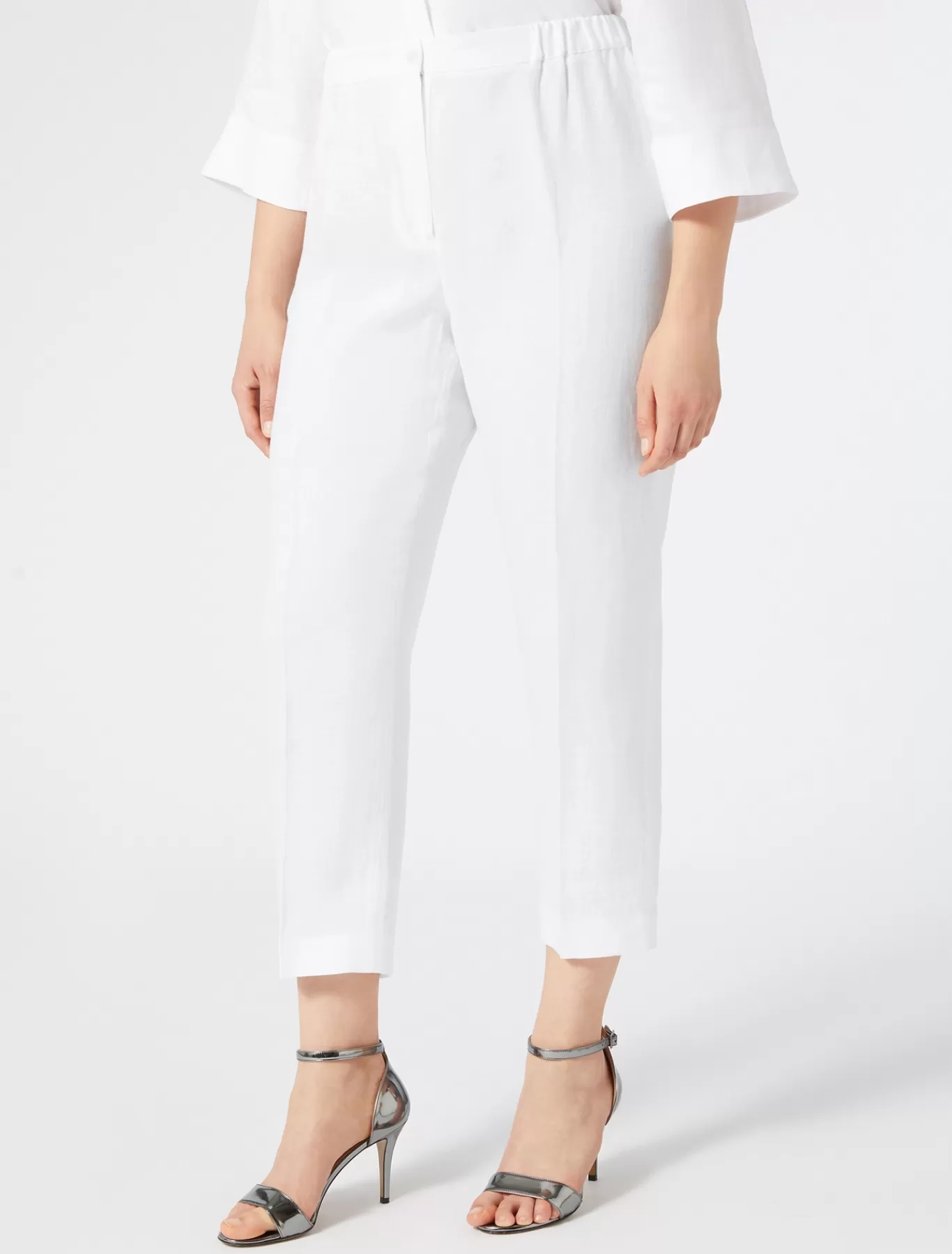 Marina Rinaldi Pantalons & Jeans | Pantalons & Jeans>Pantalon en tissu enduit BLANC