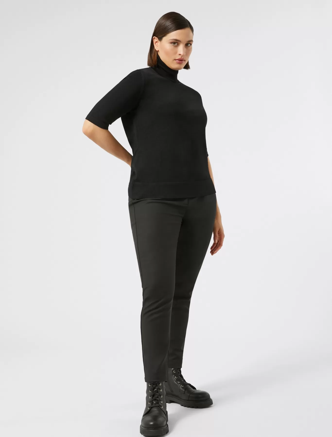 Marina Rinaldi Pantalons & Jeans | Pantalons & Jeans>Pantalon en toile de coton NOIR