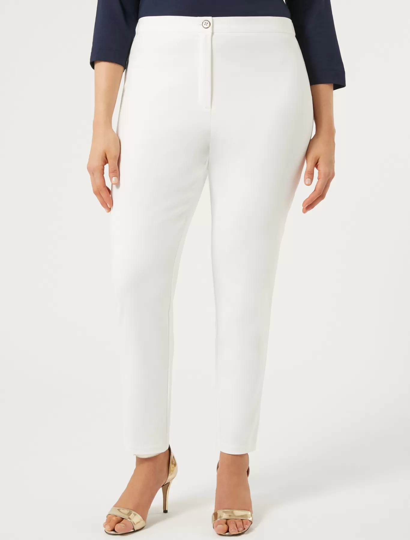 Marina Rinaldi Pantalons & Jeans | Pantalons & Jeans>Pantalon en toile de coton BLANC