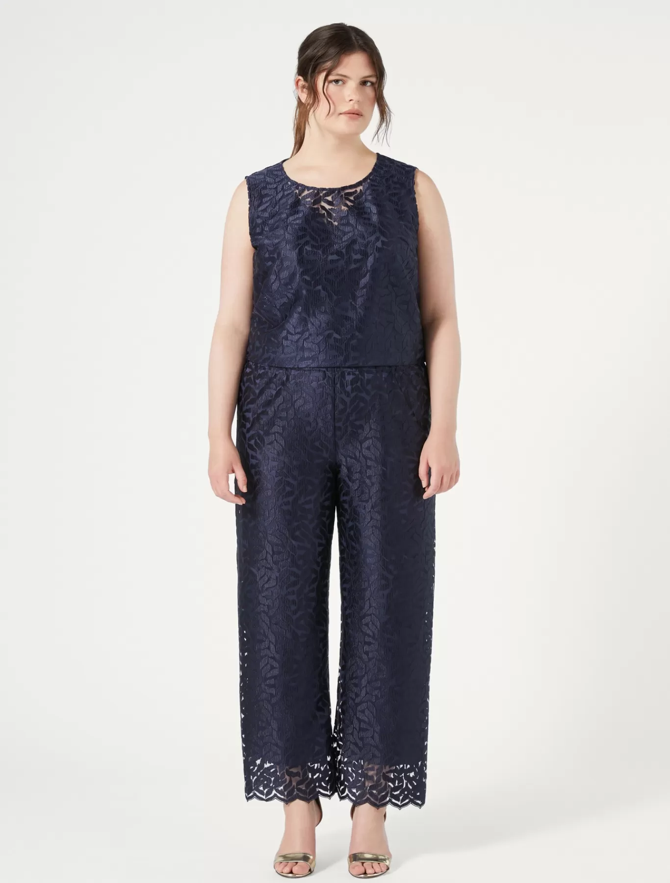 Marina Rinaldi Pantalons Et Jupes | Pantalons & Jeans>Pantalon en tulle brodé BLEUMARINE