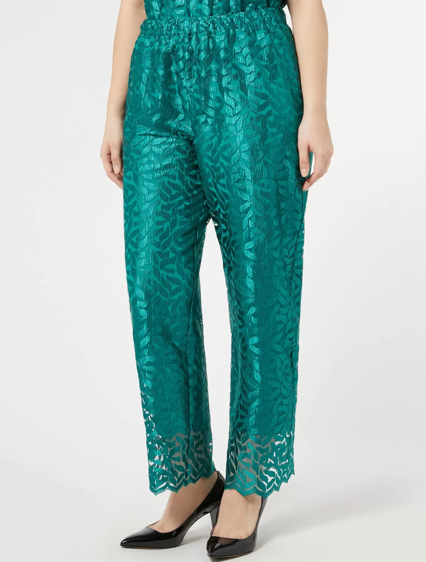 Marina Rinaldi Pantalons Et Jupes | Sélection Élégante>Pantalon en tulle brodé JADE