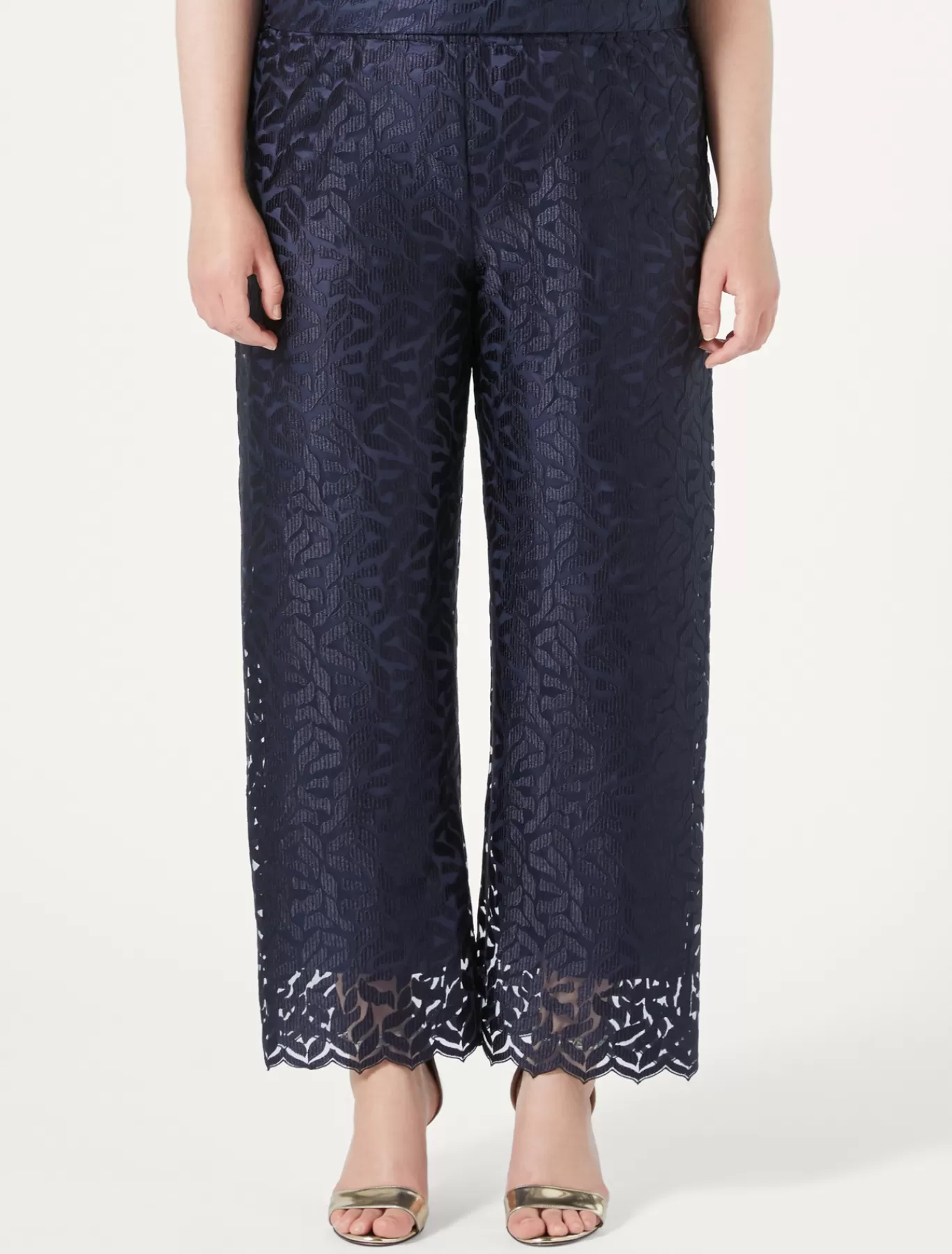 Marina Rinaldi Pantalons Et Jupes | Pantalons & Jeans>Pantalon en tulle brodé BLEUMARINE