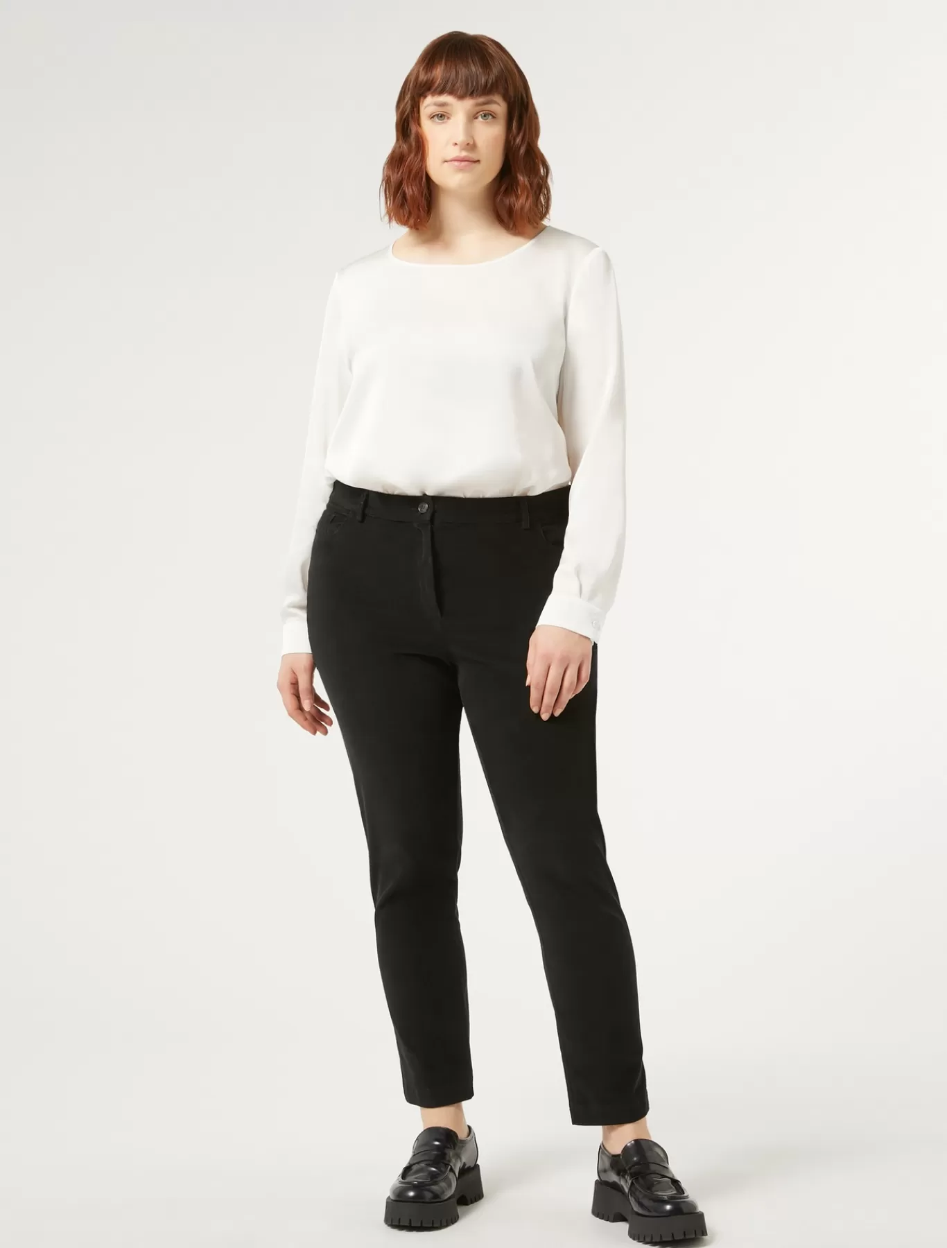 Marina Rinaldi Pantalons & Jeans | Pantalons & Jeans>Pantalon en velours de coton NOIR