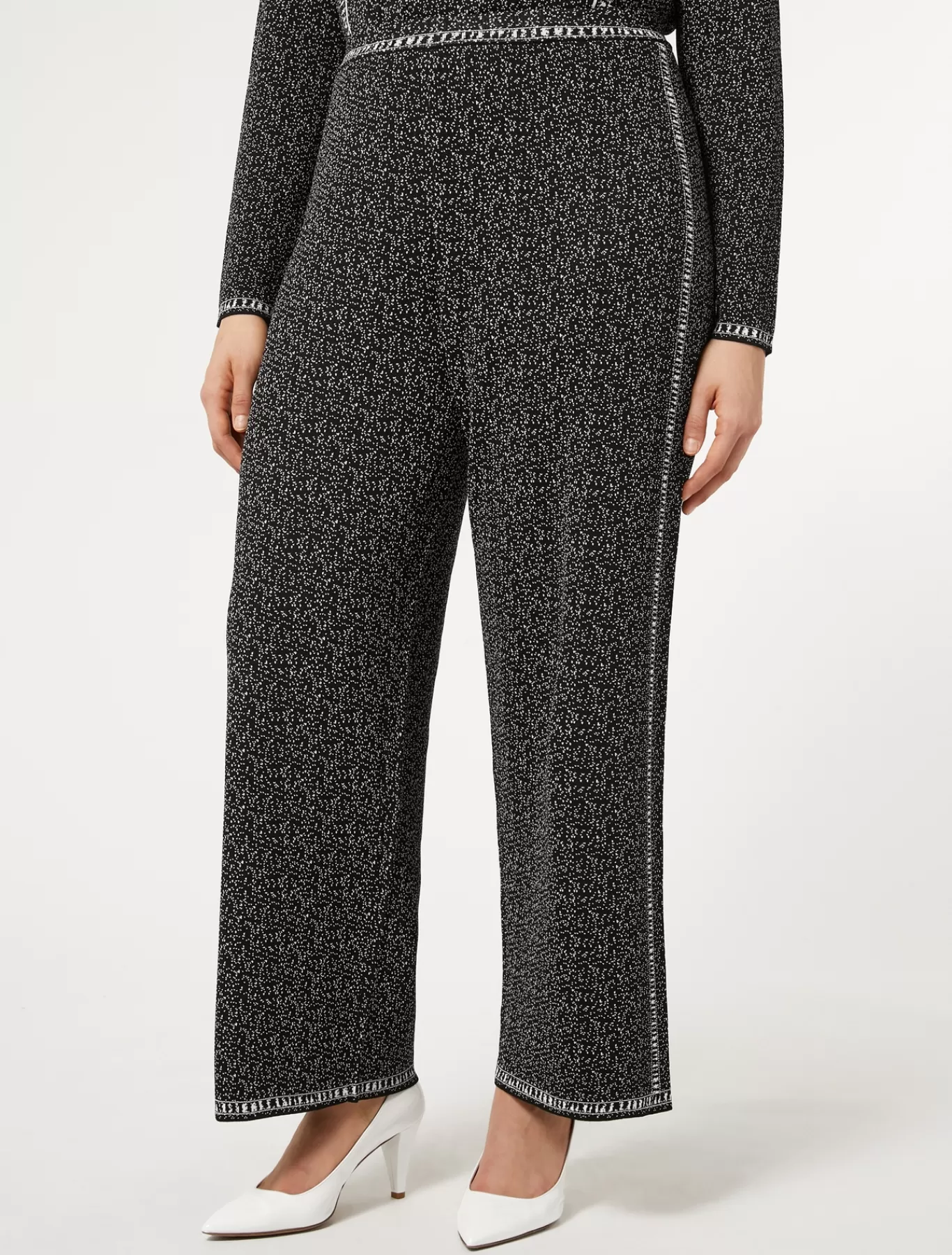 Marina Rinaldi Pantalons & Jeans | Pantalons & Jeans>Pantalon en viscose jacquard NOIRBLANC