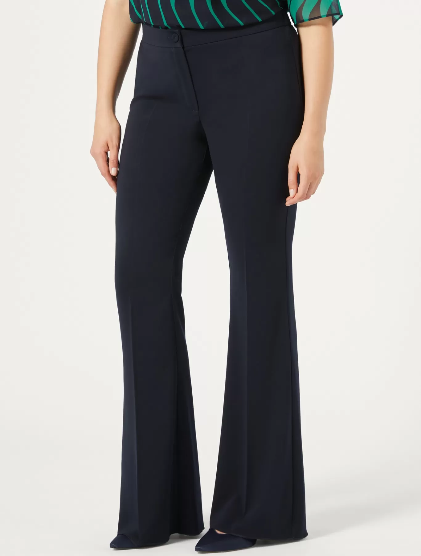 Marina Rinaldi Pantalons Et Jupes | Sélection Élégante>Pantalon évasé en cady BLEUMARINE