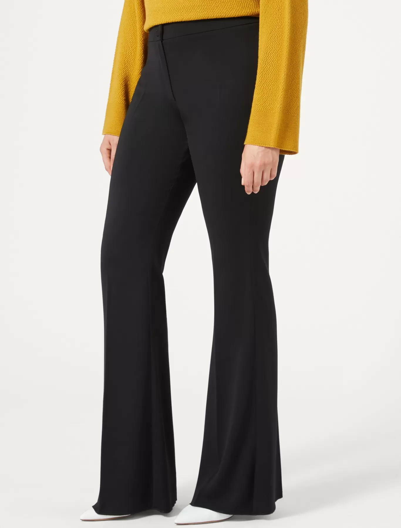 Marina Rinaldi Pantalons Et Jupes | Pantalons & Jeans>Pantalon évasé en cady NOIR