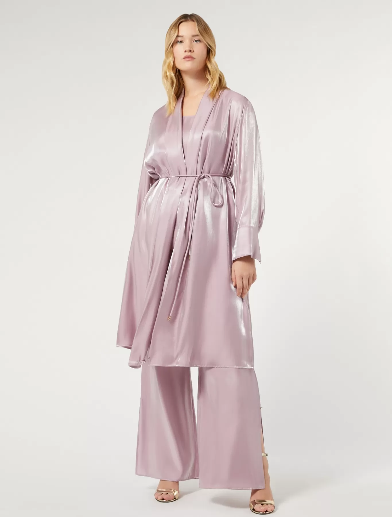 Marina Rinaldi Vestes | Sélection Élégante>Pardessus en viscose ROSE