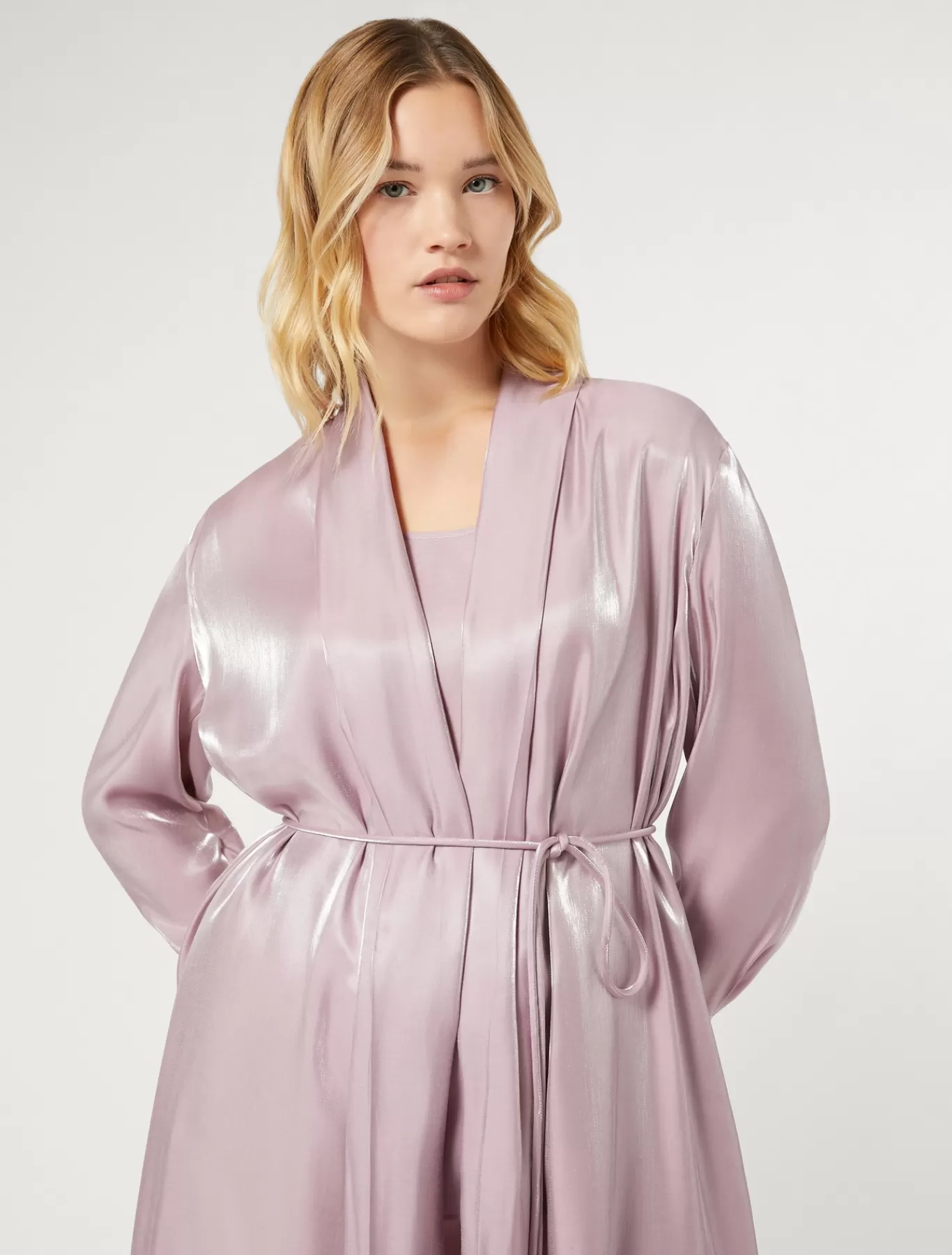 Marina Rinaldi Vestes | Sélection Élégante>Pardessus en viscose ROSE