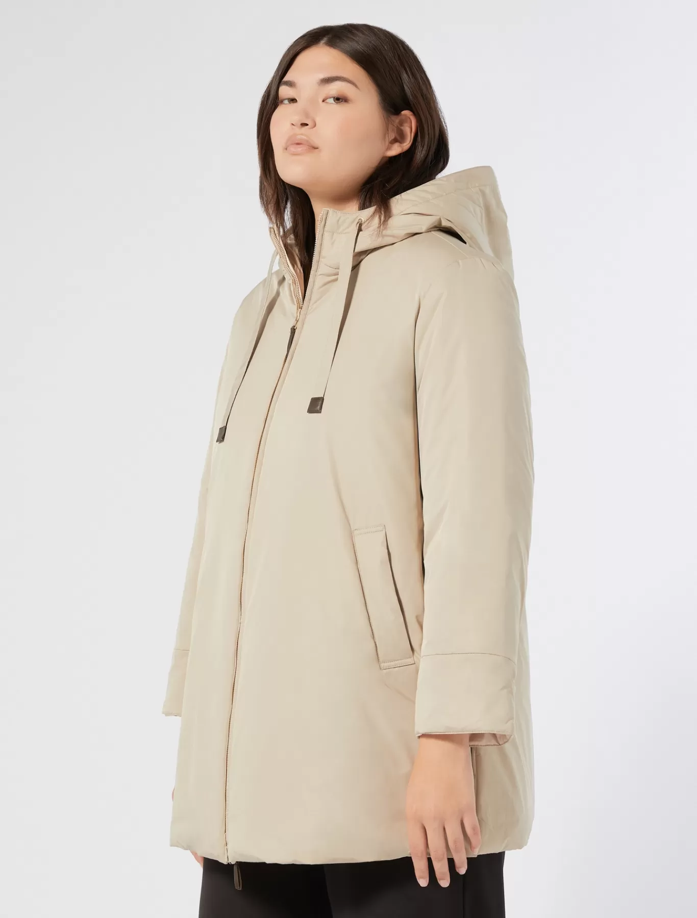 Marina Rinaldi Doudounes | Doudounes>Parka réversible en toile technique déperlante BEIGE