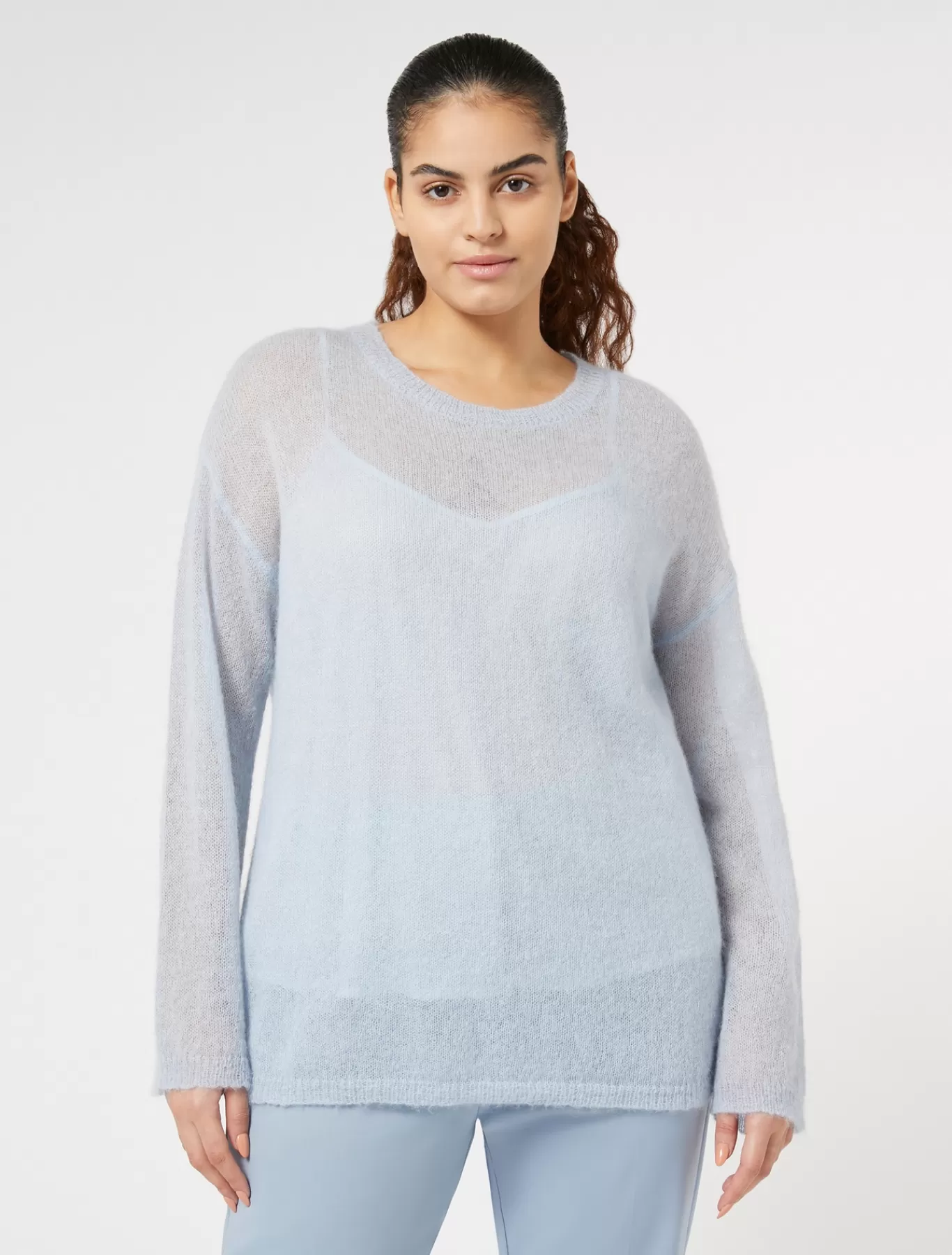 Marina Rinaldi Pulls | Pulls>Pull en alpaga et mohair AZURE