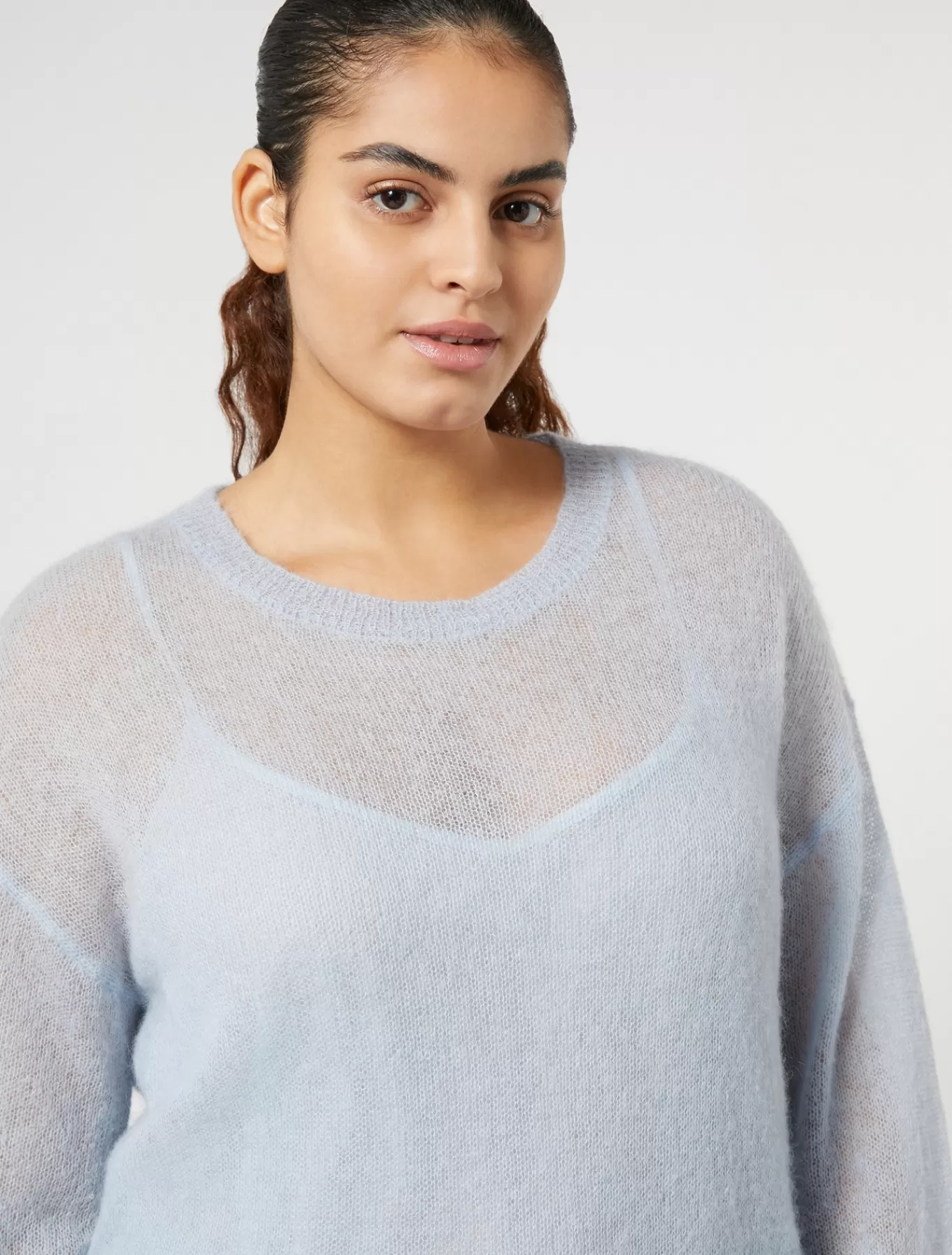 Marina Rinaldi Pulls | Pulls>Pull en alpaga et mohair AZURE