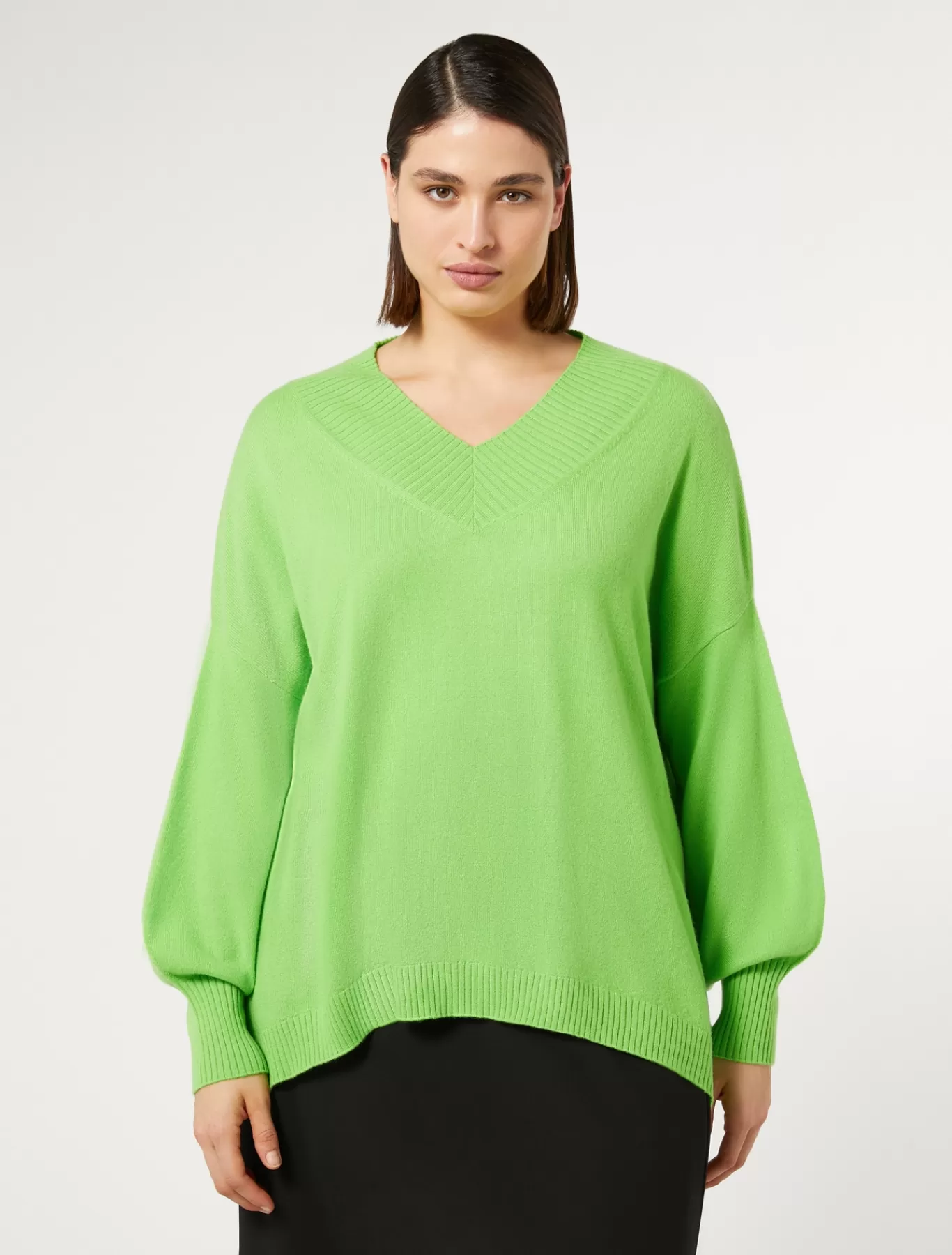 Marina Rinaldi Pulls | Pulls>Pull en cachemire LIME