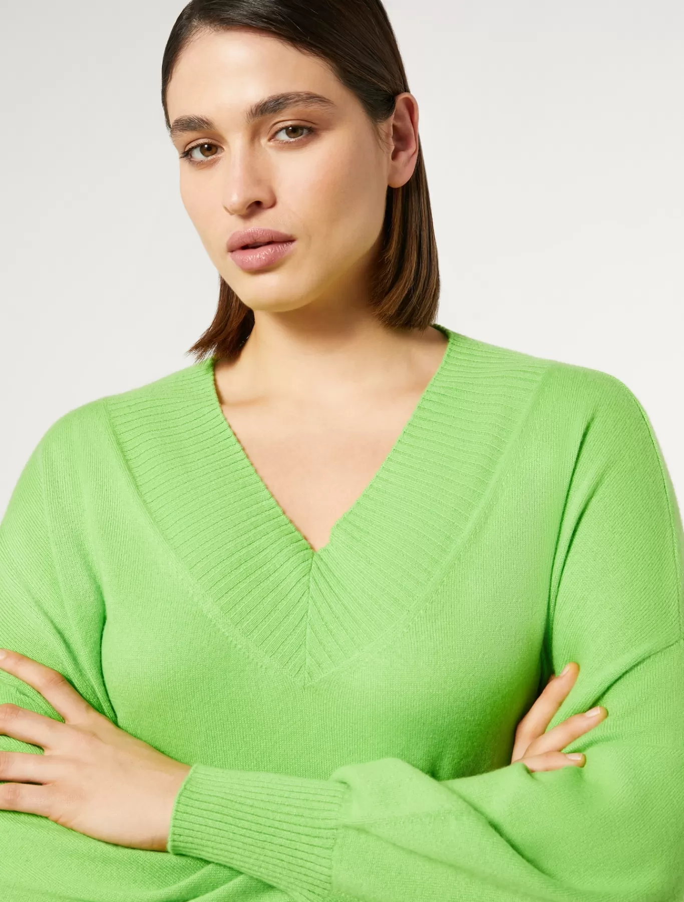 Marina Rinaldi Pulls | Pulls>Pull en cachemire LIME