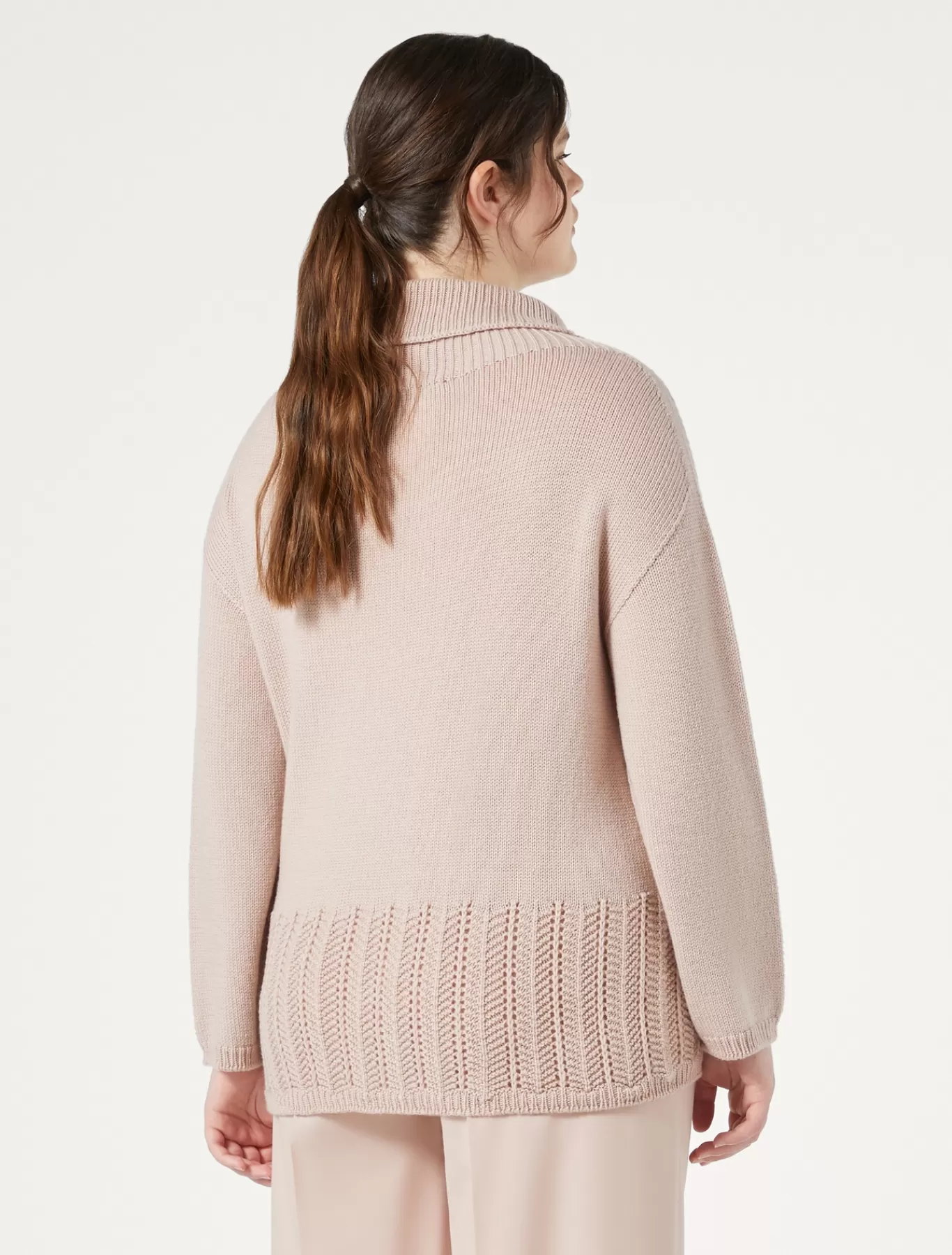 Marina Rinaldi Pulls | Pulls>Pull en cordonnet de laine ROSE