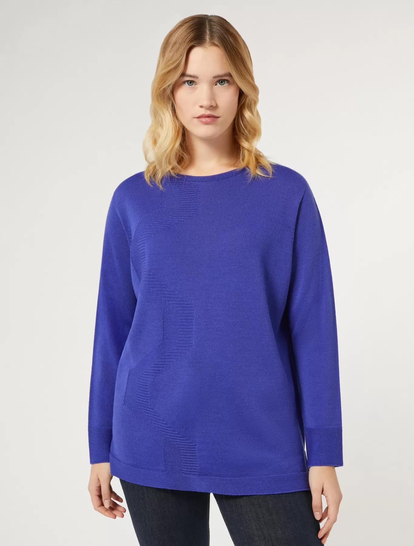 Marina Rinaldi Pulls | Pulls>Pull en fil de laine VIOLET