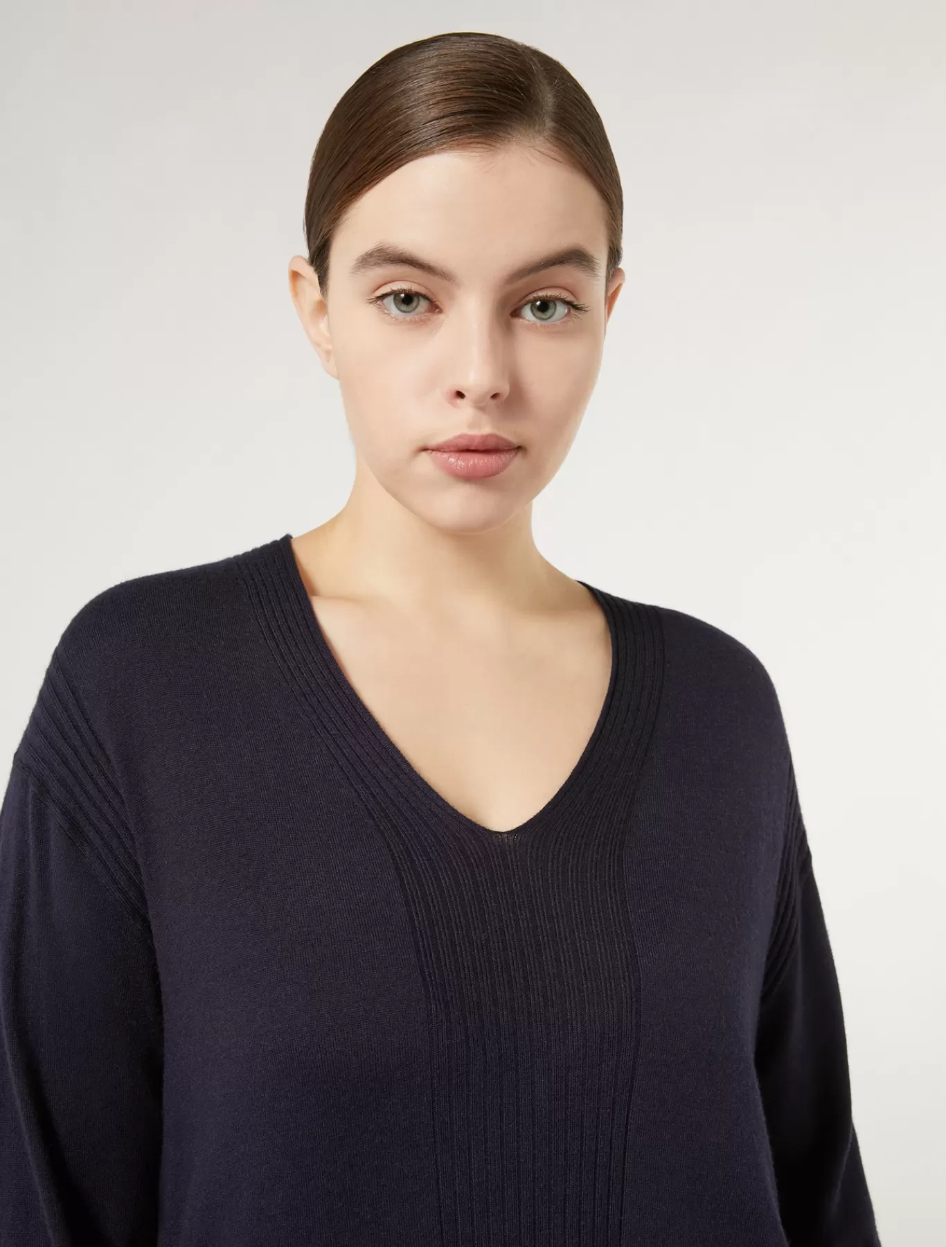 Marina Rinaldi Pulls | Pulls>Pull en fil de viscose BLEU