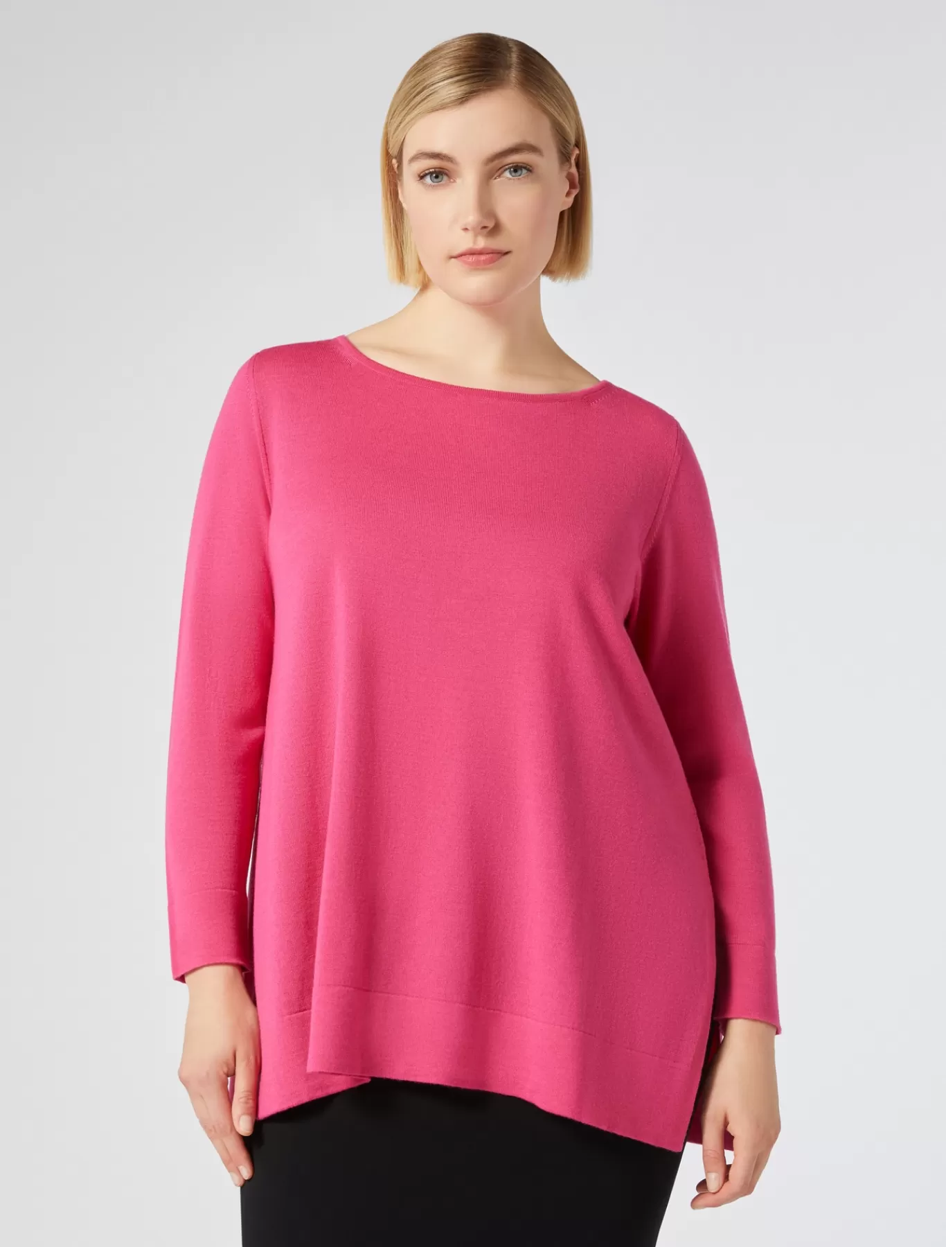 Marina Rinaldi Pulls | Pulls>Pull en laine FUCHSIA