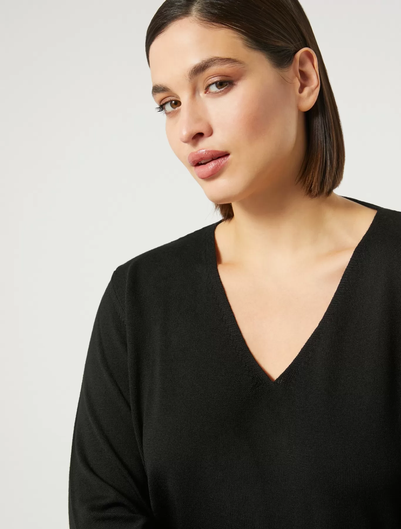 Marina Rinaldi Pulls | Pulls>Pull en laine NOIR