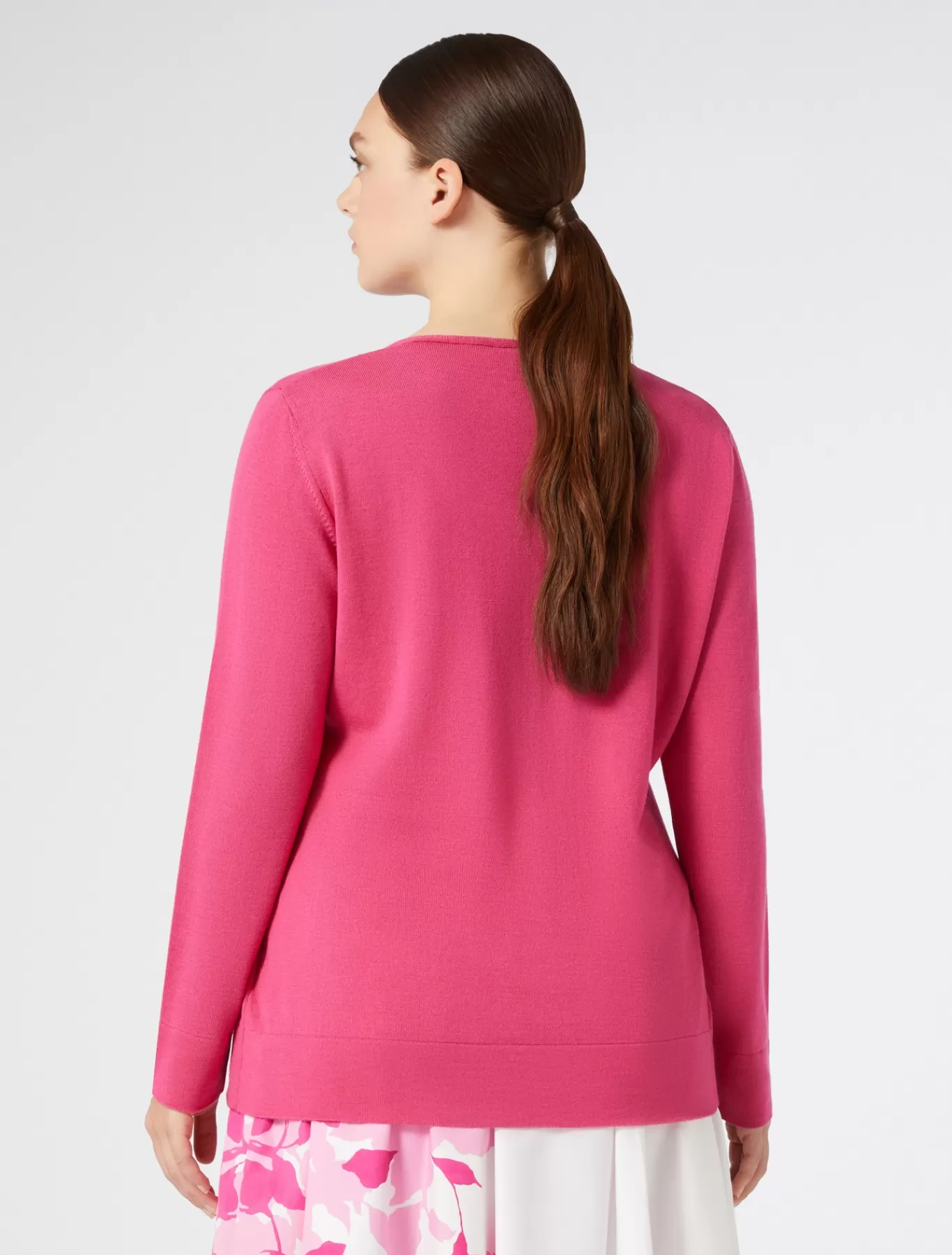 Marina Rinaldi Pulls | Pulls>Pull en laine FUCHSIA