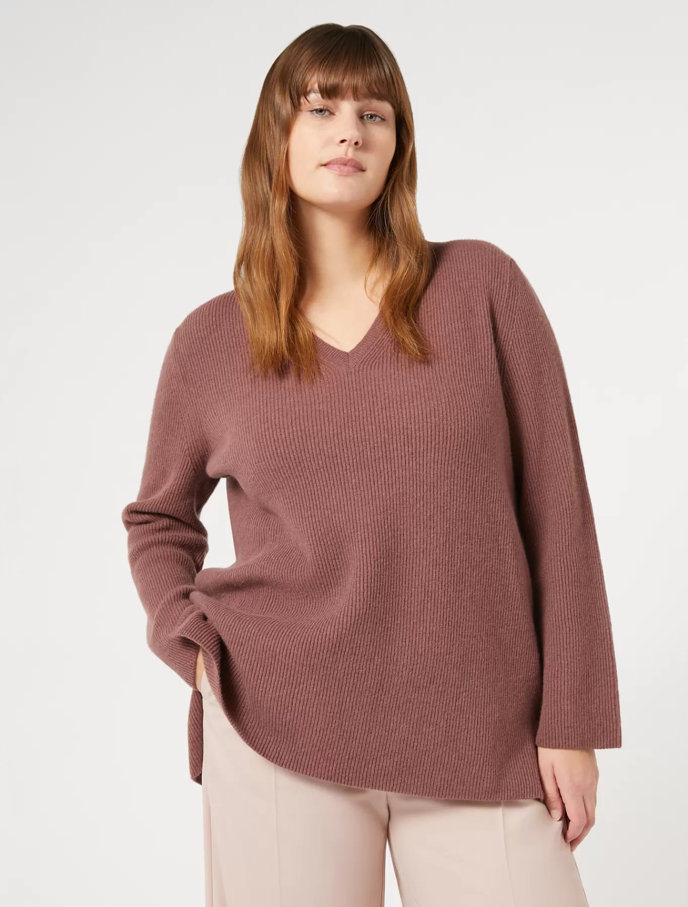 Marina Rinaldi Pulls | Pulls>Pull en laine et cachemire ROUILLE