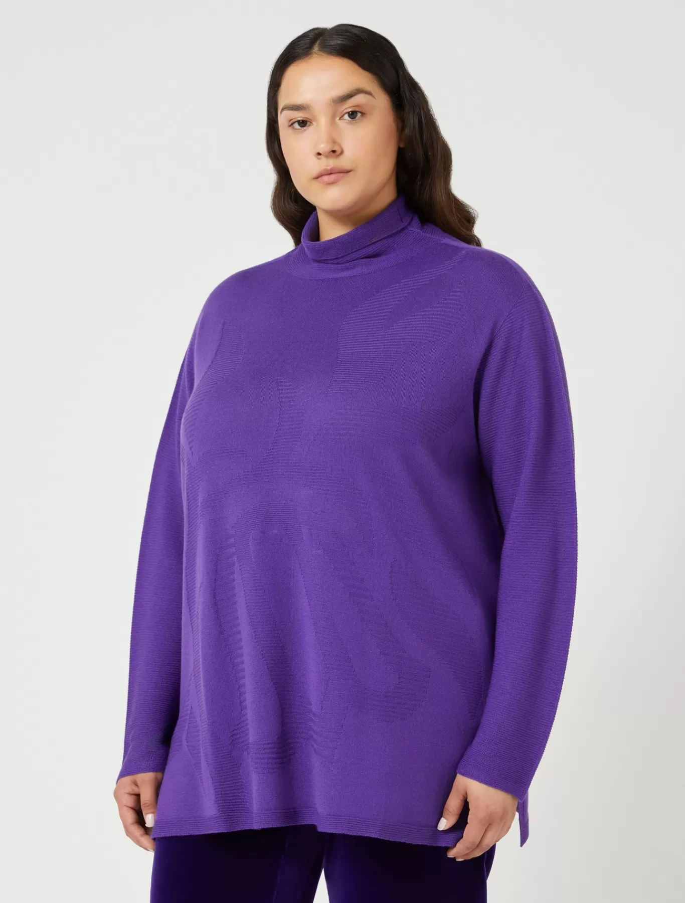 Marina Rinaldi Pulls | Pulls>Pull en laine mélangée VIOLET