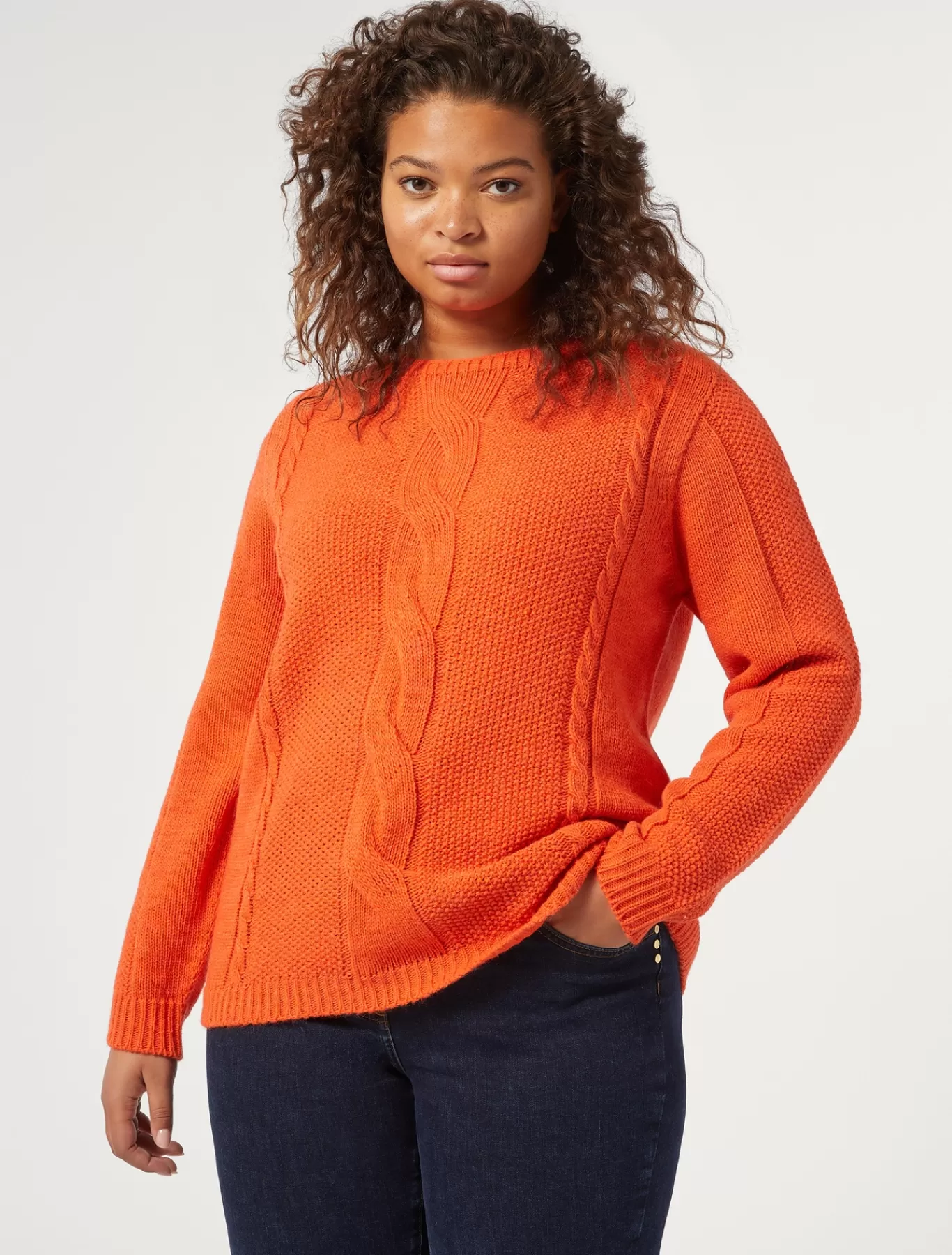 Marina Rinaldi Pulls | Pulls>Pull en laine mélangée ORANGE