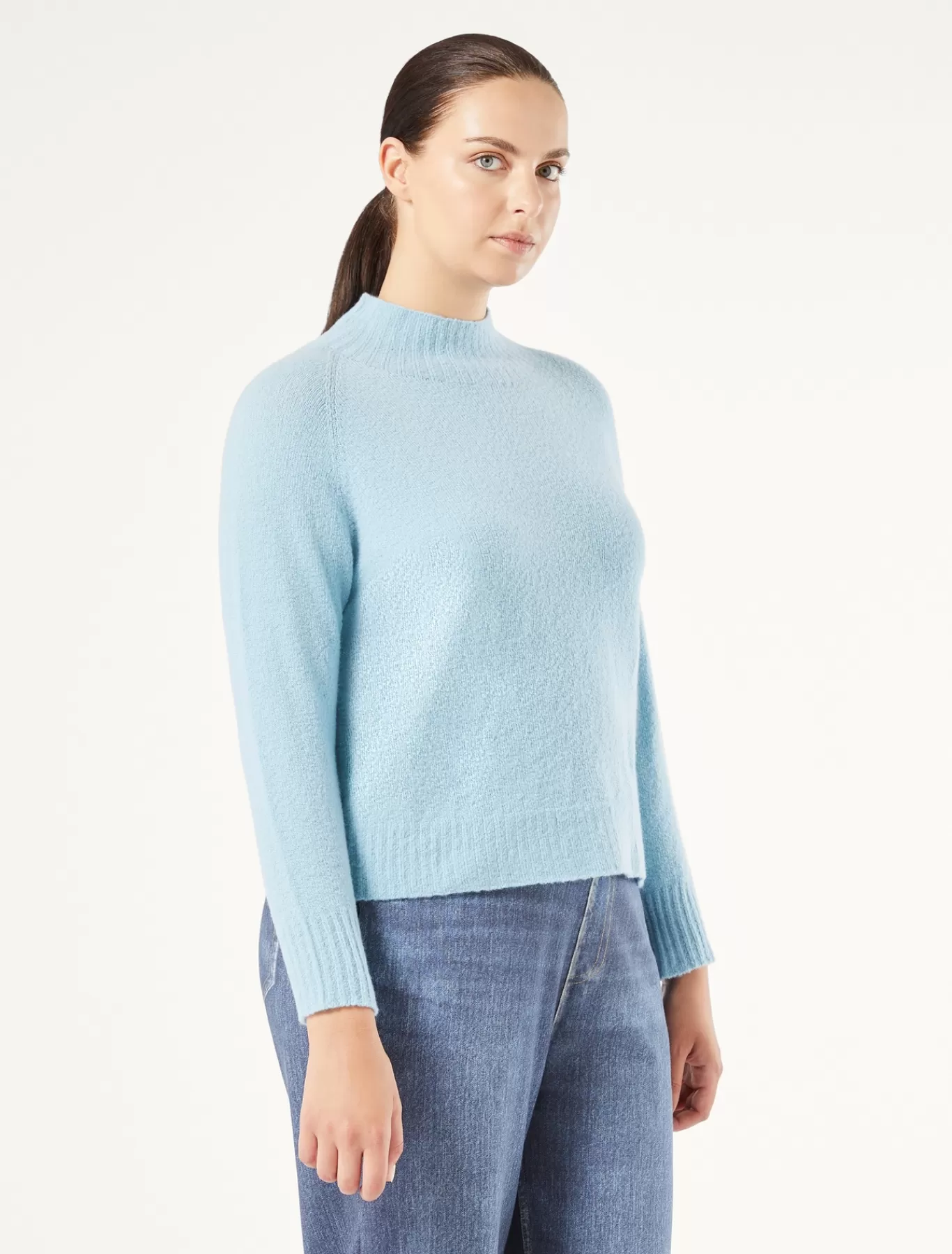 Marina Rinaldi Pulls | Pulls>Pull en laine mélangée AZURE