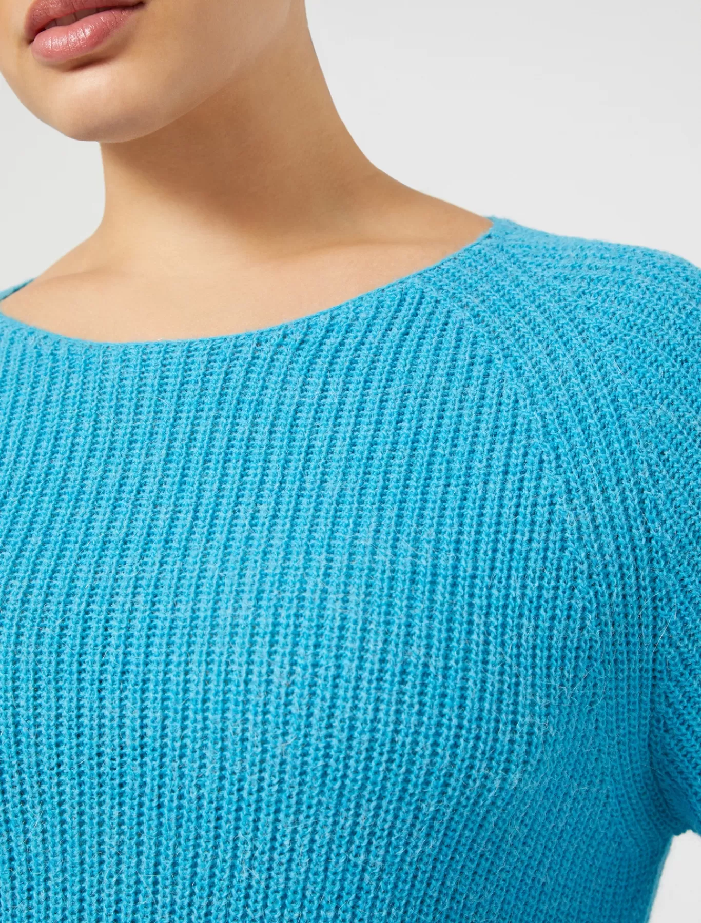 Marina Rinaldi Pulls | Pulls>Pull en laine mélangée TURQUOISE