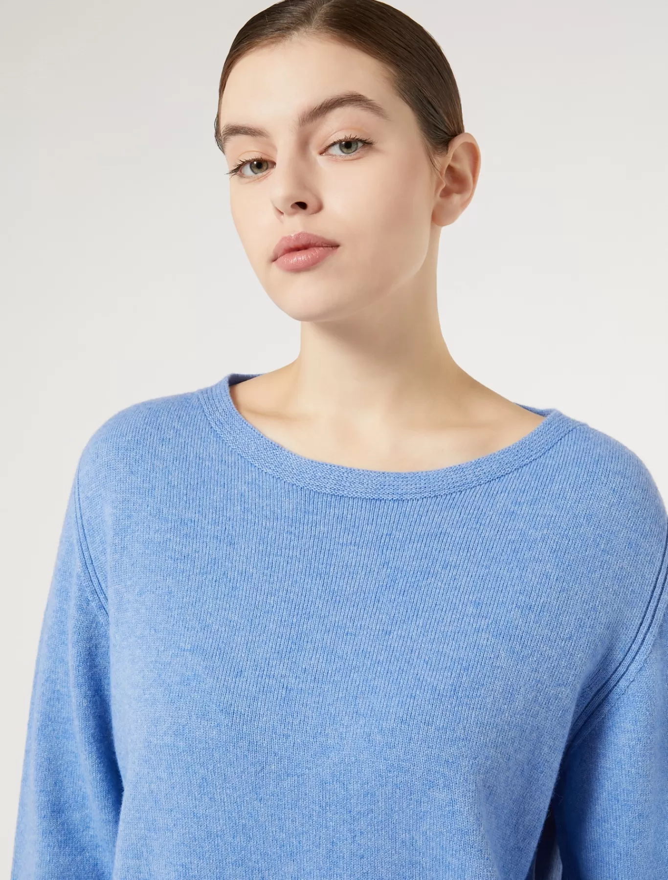 Marina Rinaldi Pulls | Pulls>Pull en mélange de cachemire BLEU