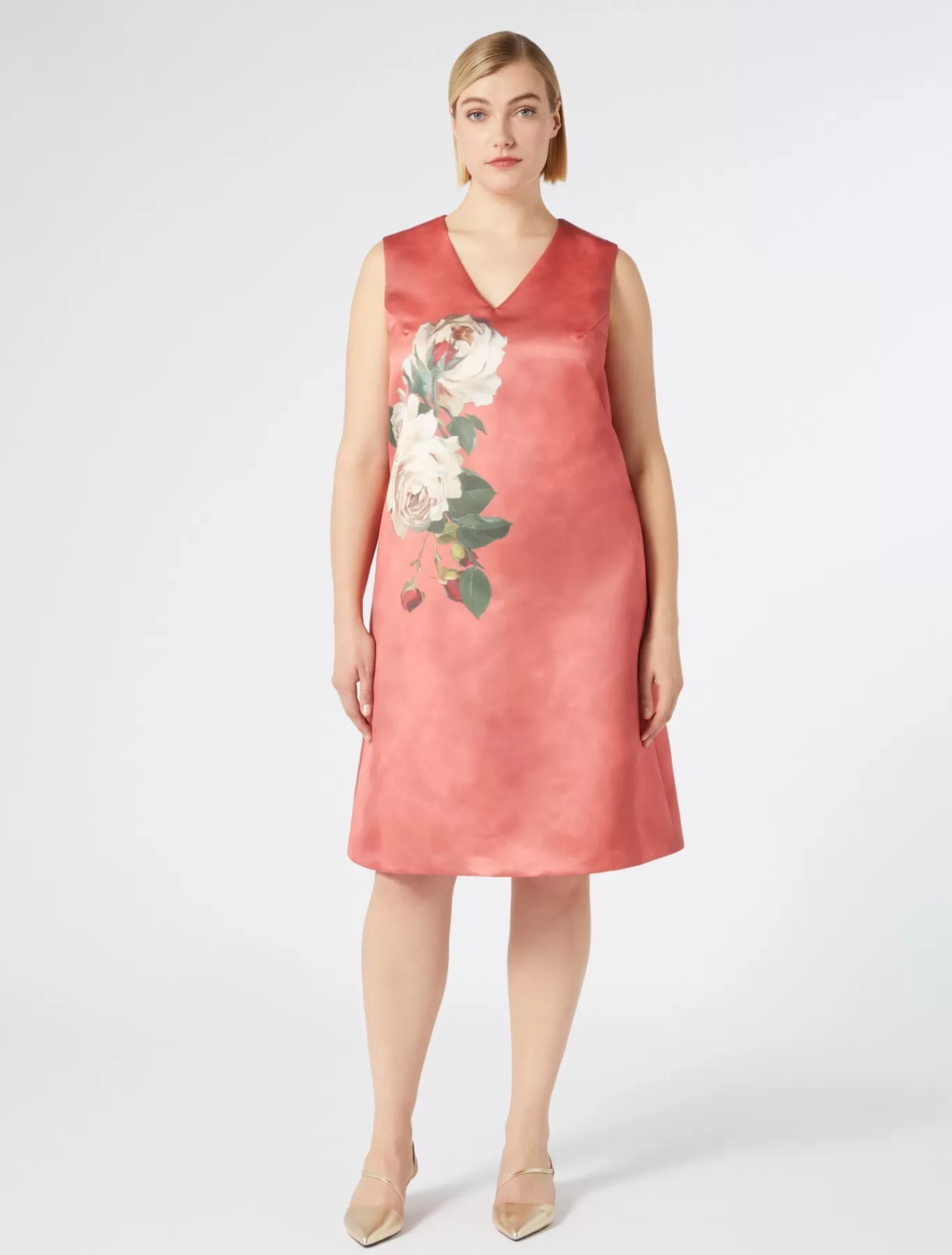 Marina Rinaldi Sélection Élégante | Collection Elegante>Robe à imprimé en duchesse CORAIL