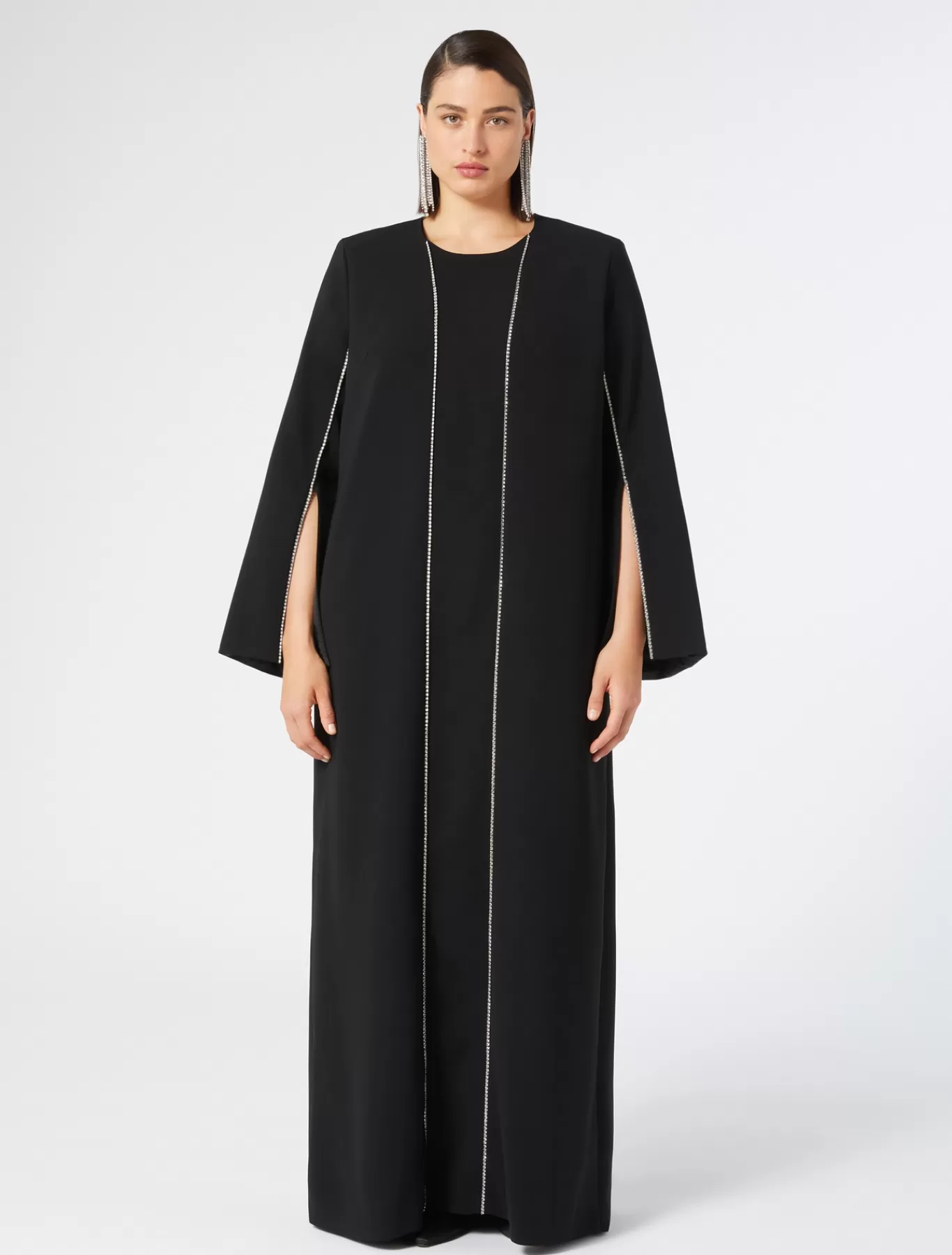 Marina Rinaldi Robes | Robes>Robe en cady triacétate NOIR