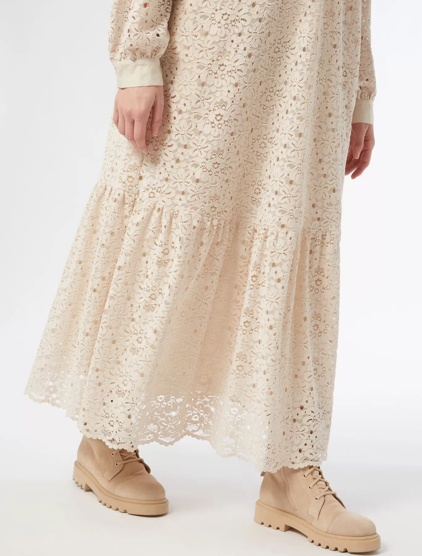 Marina Rinaldi Robes | Robes>Robe en dentelle de chenille NATUREL