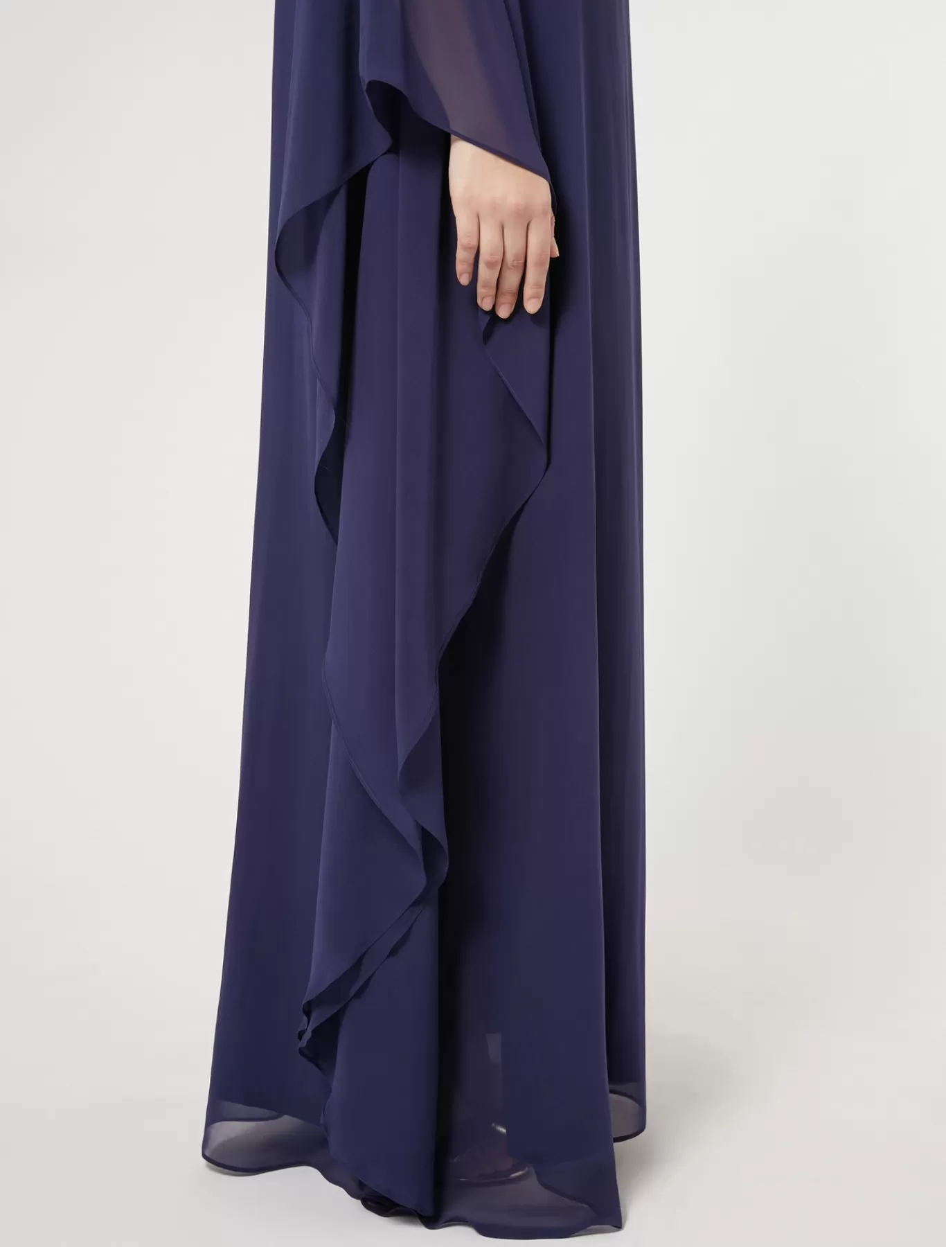 Marina Rinaldi Robes | Robes>Robe en georgette de soie BLEUMARINE