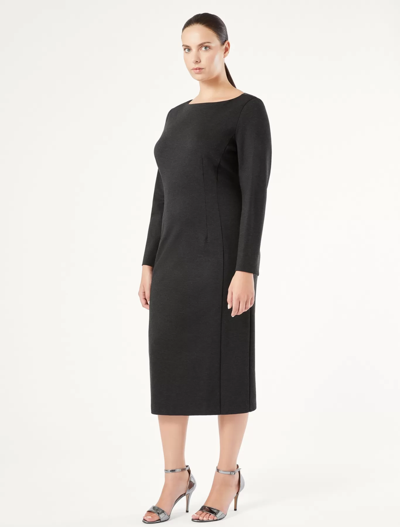 Marina Rinaldi Robes | Robes>Robe en jersey bistretch GRISANTHRACITE