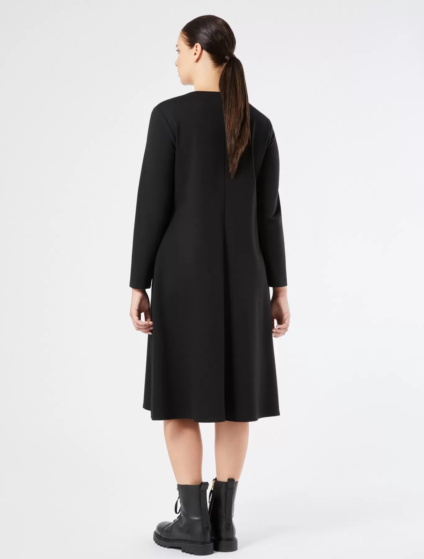 Marina Rinaldi Robes | Robes>Robe en jersey point Milano NOIR