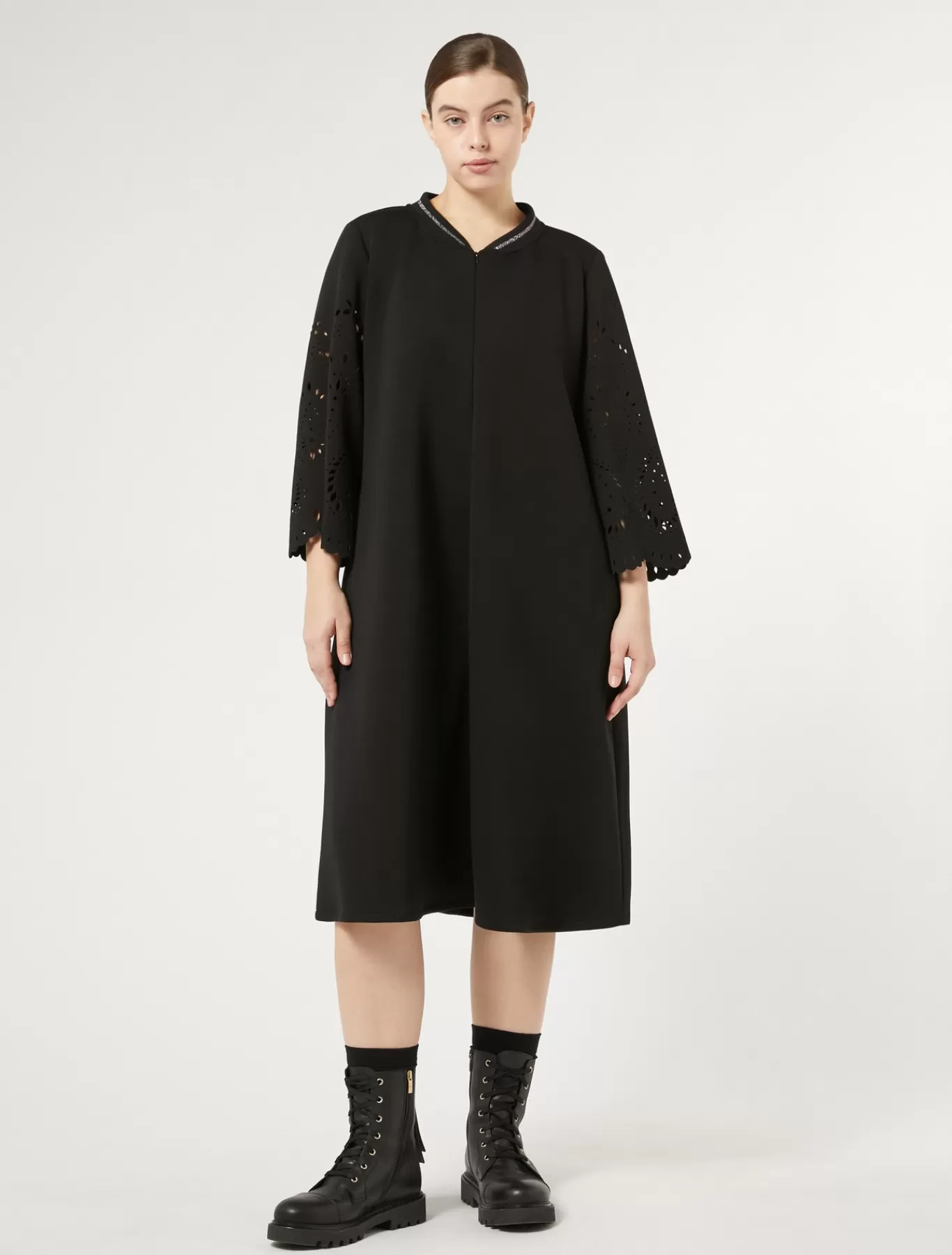 Marina Rinaldi Robes | Robes>Robe en jersey scuba NOIR